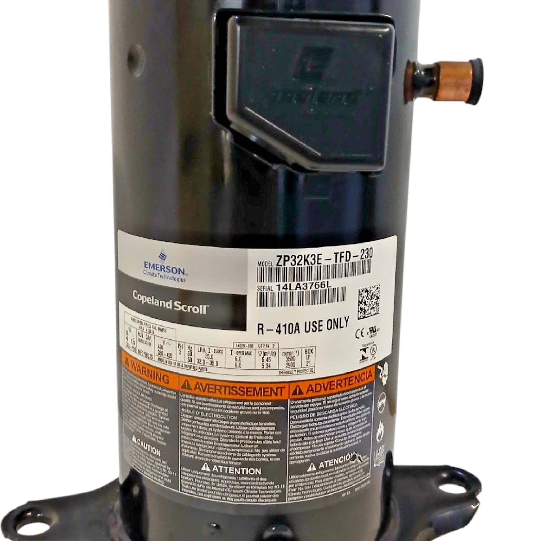 ZP32K3ETFD230 Copeland Scroll Compressor