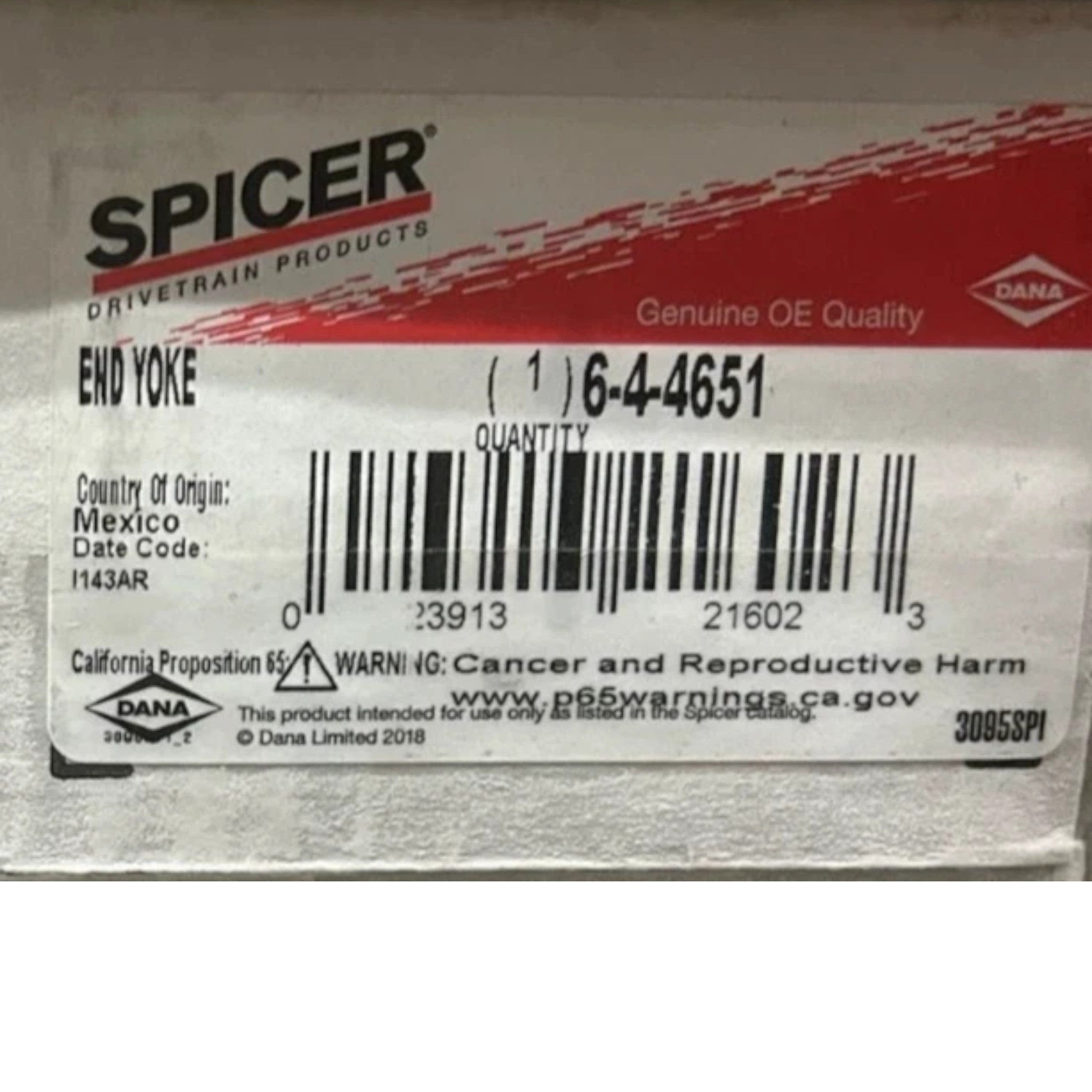 12-02800 Genuine Dana Spicer End Yoke