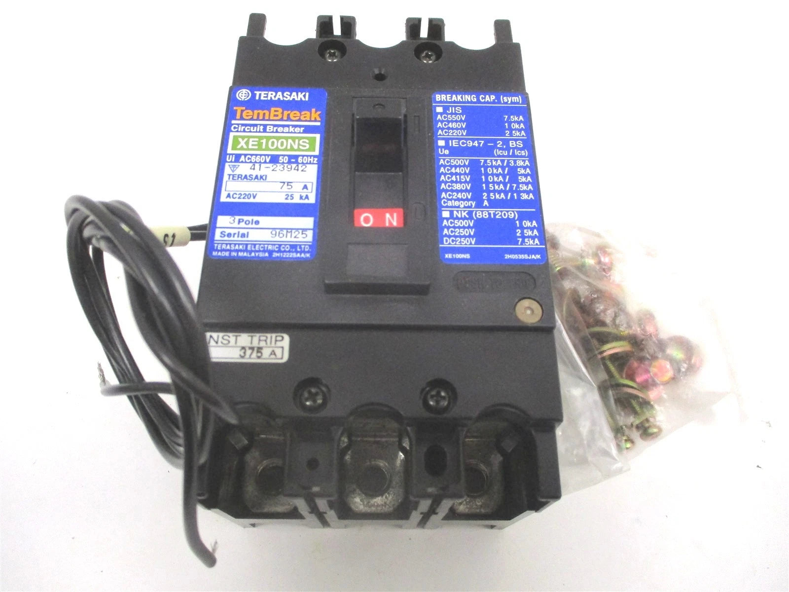 New Kubota Terasaki Breaker XE100NS 75A