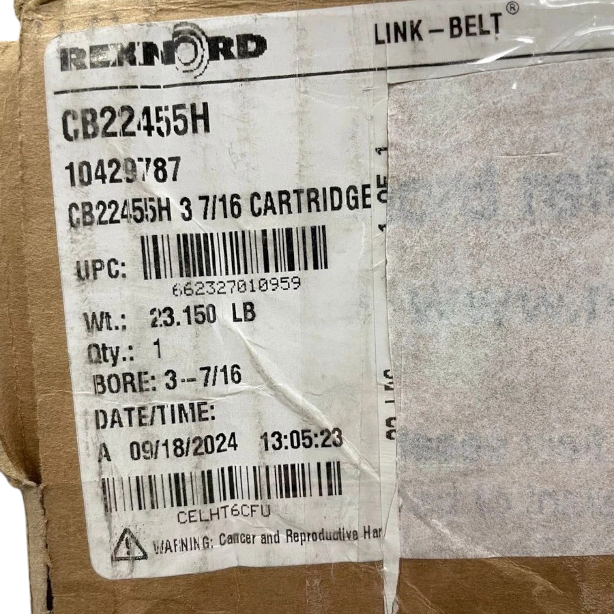 CB22455H Genuine Link-Belt Roller Bearing Cartridge
