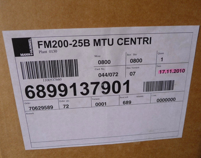 X52418300026 MTU Centrifugal Oil Filter