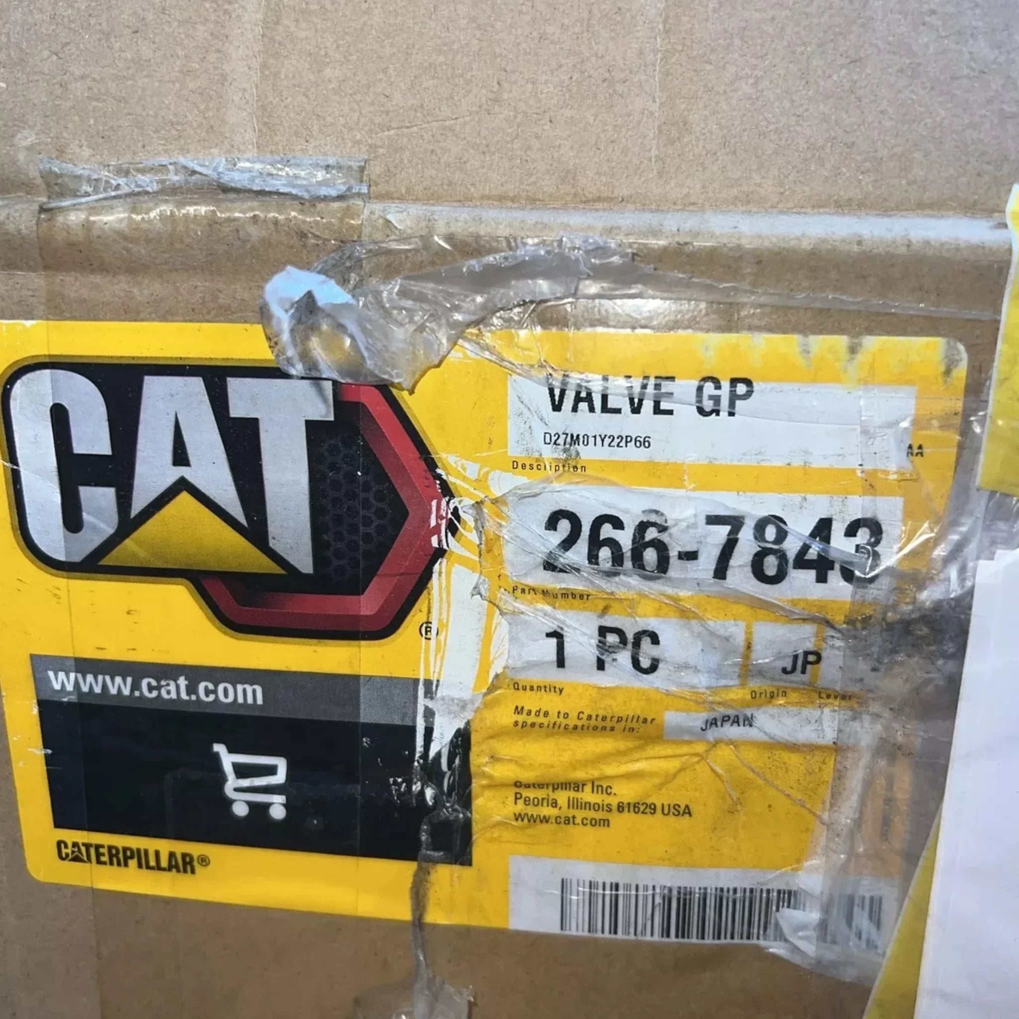 266-7843 Genuine Caterpillar Counterbalance Travel Valve
