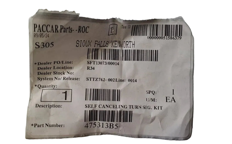475313B5 Genuine Paccar Turn Signal Switch Repair Kit