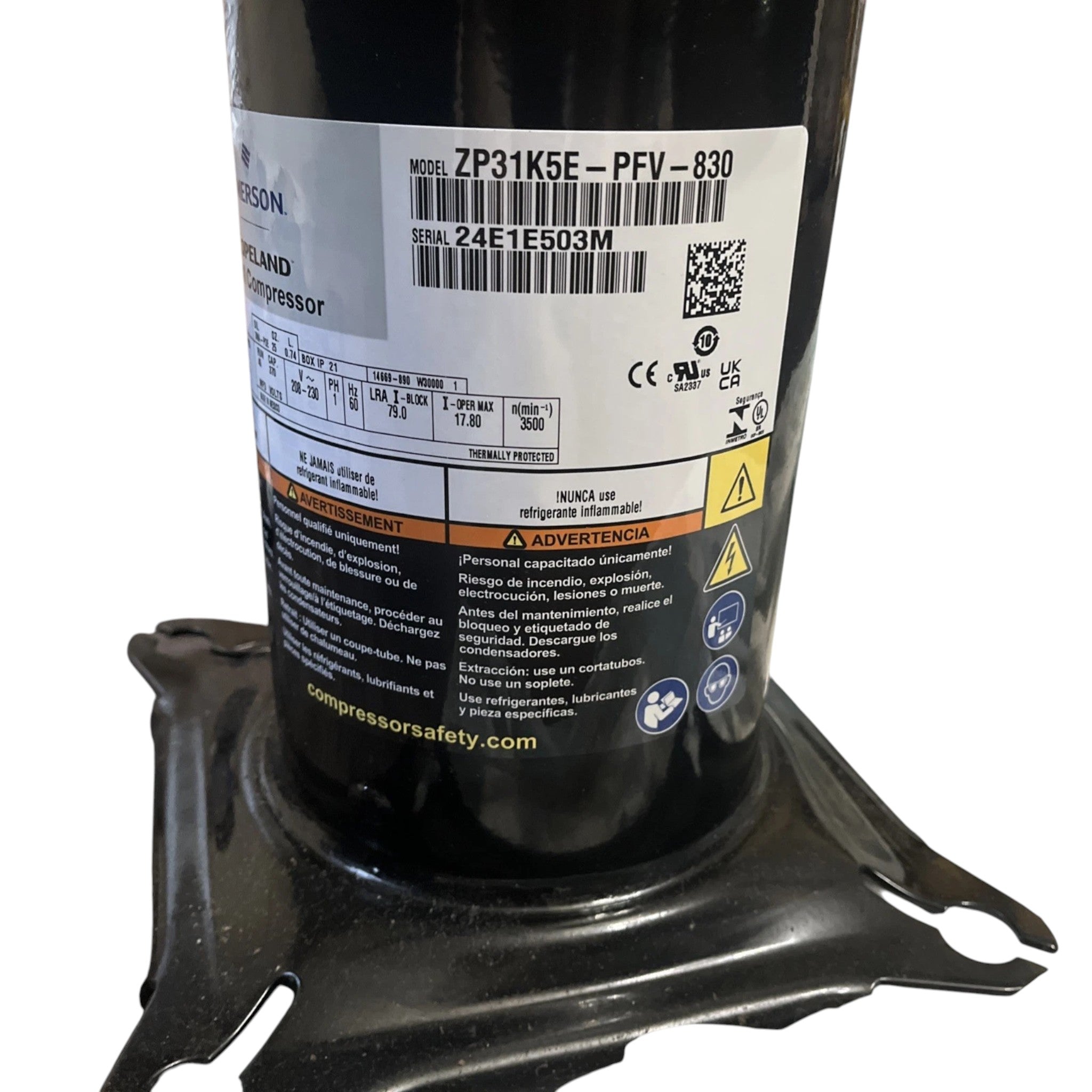 ZP31K5E-PFV-830 Genuine Copeland Scroll Compressor