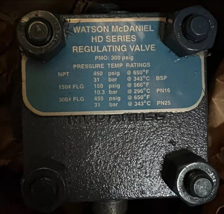 HD-12-N Watson McDaniel Main Regulating Valve