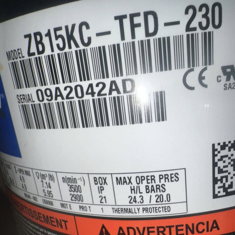 ZB15KC-TFD-230 Genuine Copeland Scroll Compressor