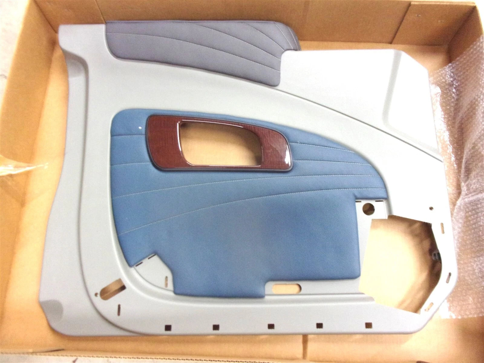 New International LH Door Panel with Mirror Blue Rosewood