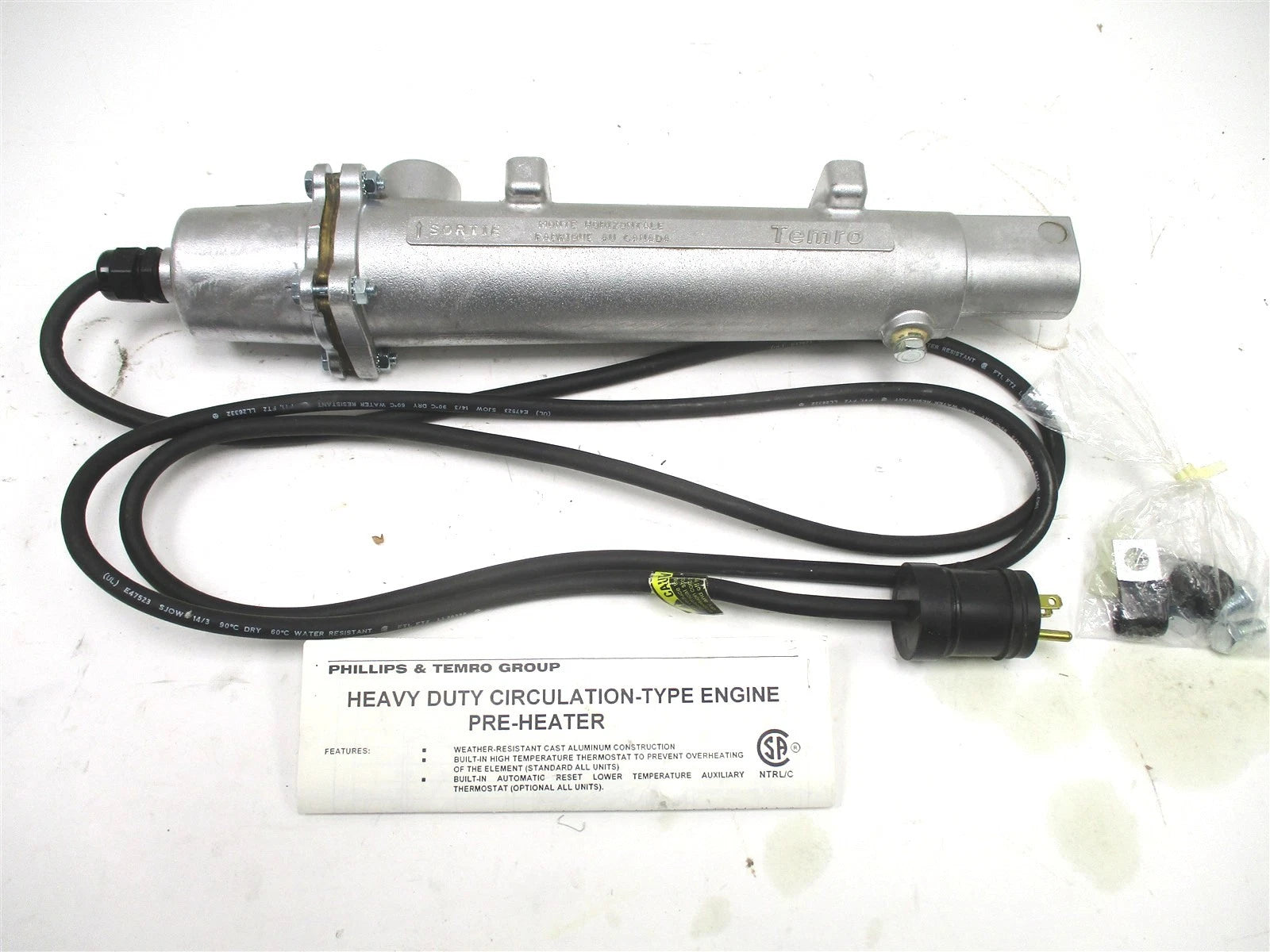 Phillips Horizontal Coolant Circulation Engine PRE-HEATER 1500W 120V