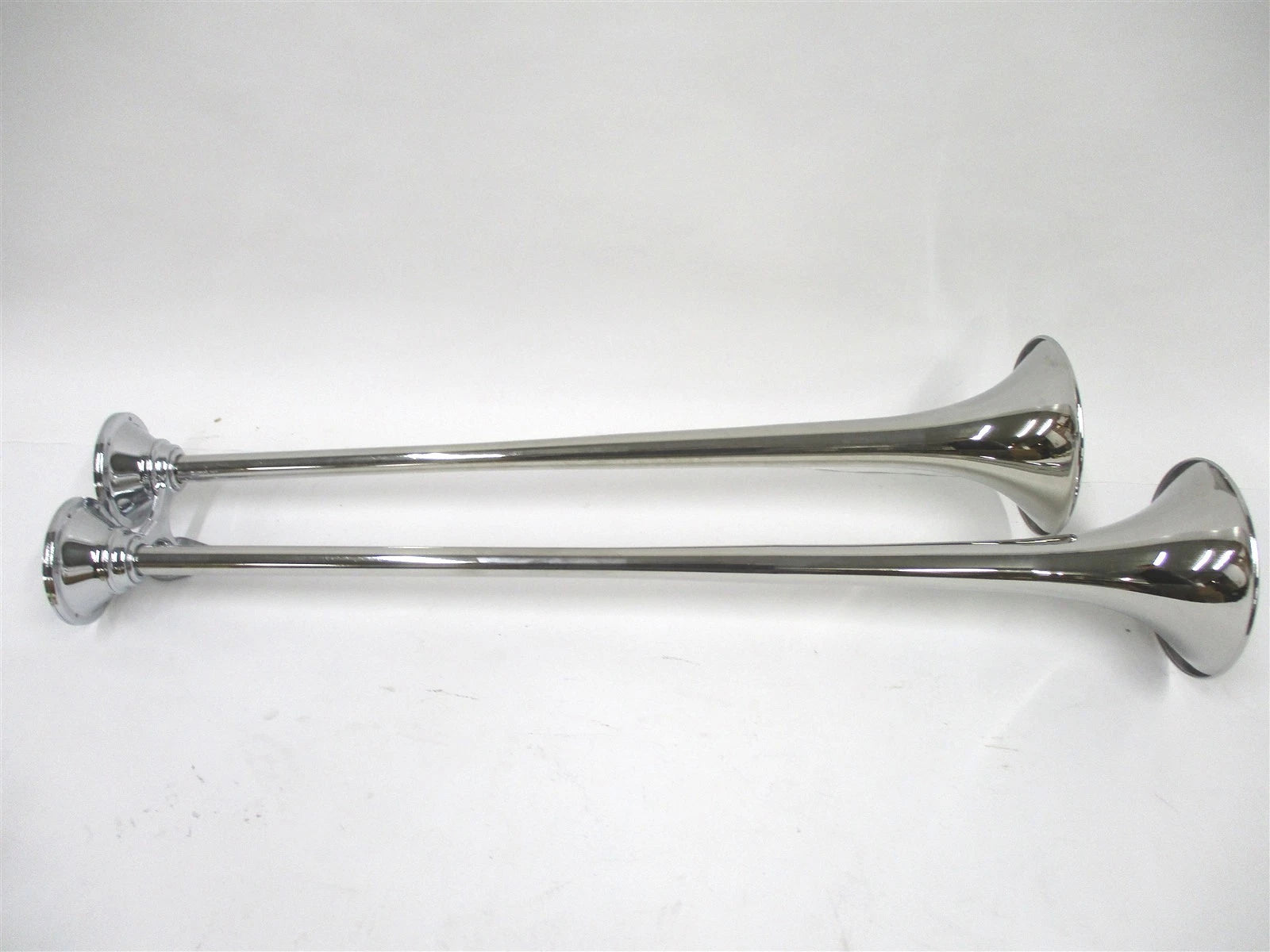 For Grover Deluxe Organ Tone Double Trumpet Chrome Air Horn 37.5" X 7"