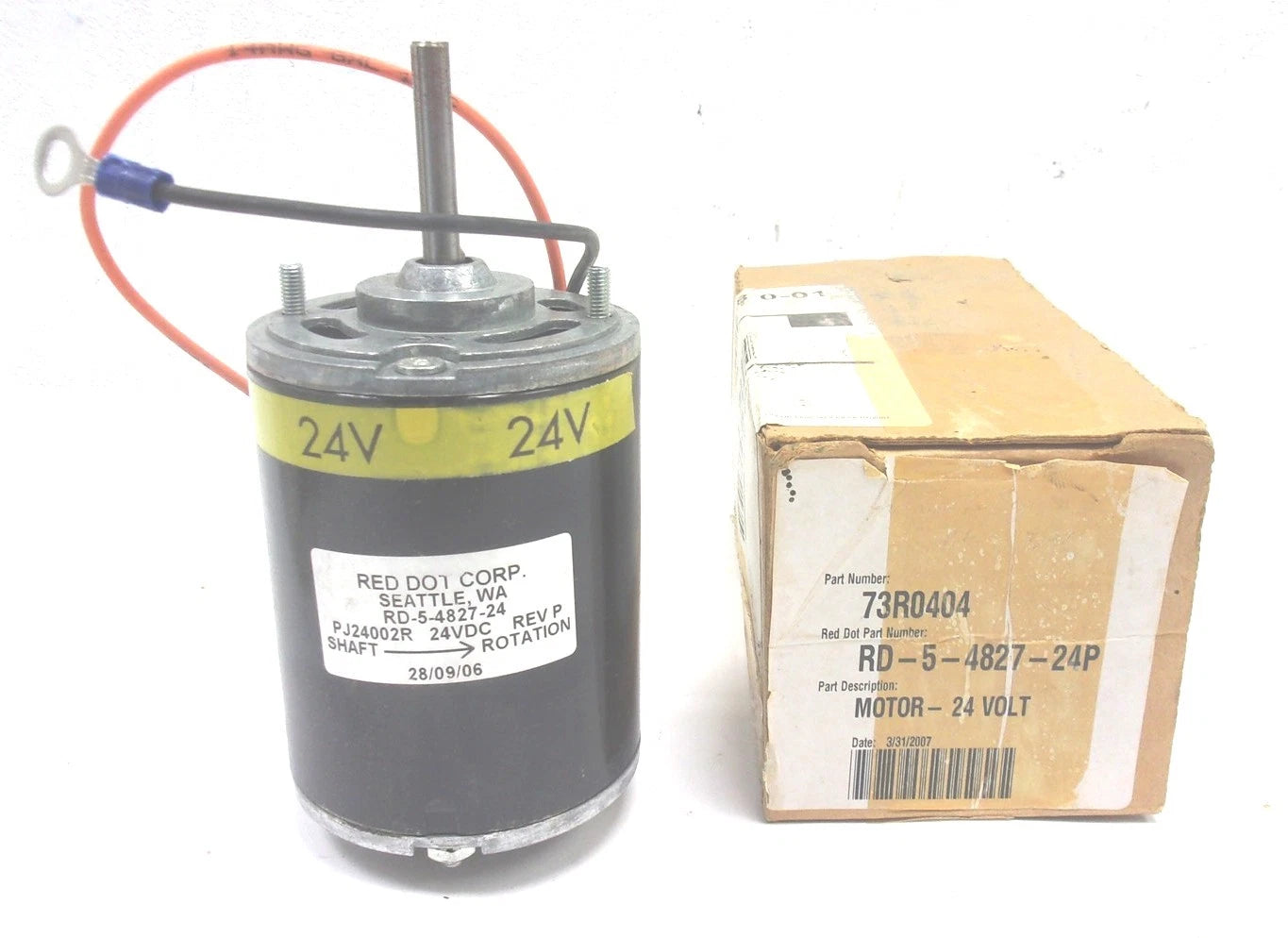 New Genuine Red Dot 24V Single Shaft Blower Motor 73R0404