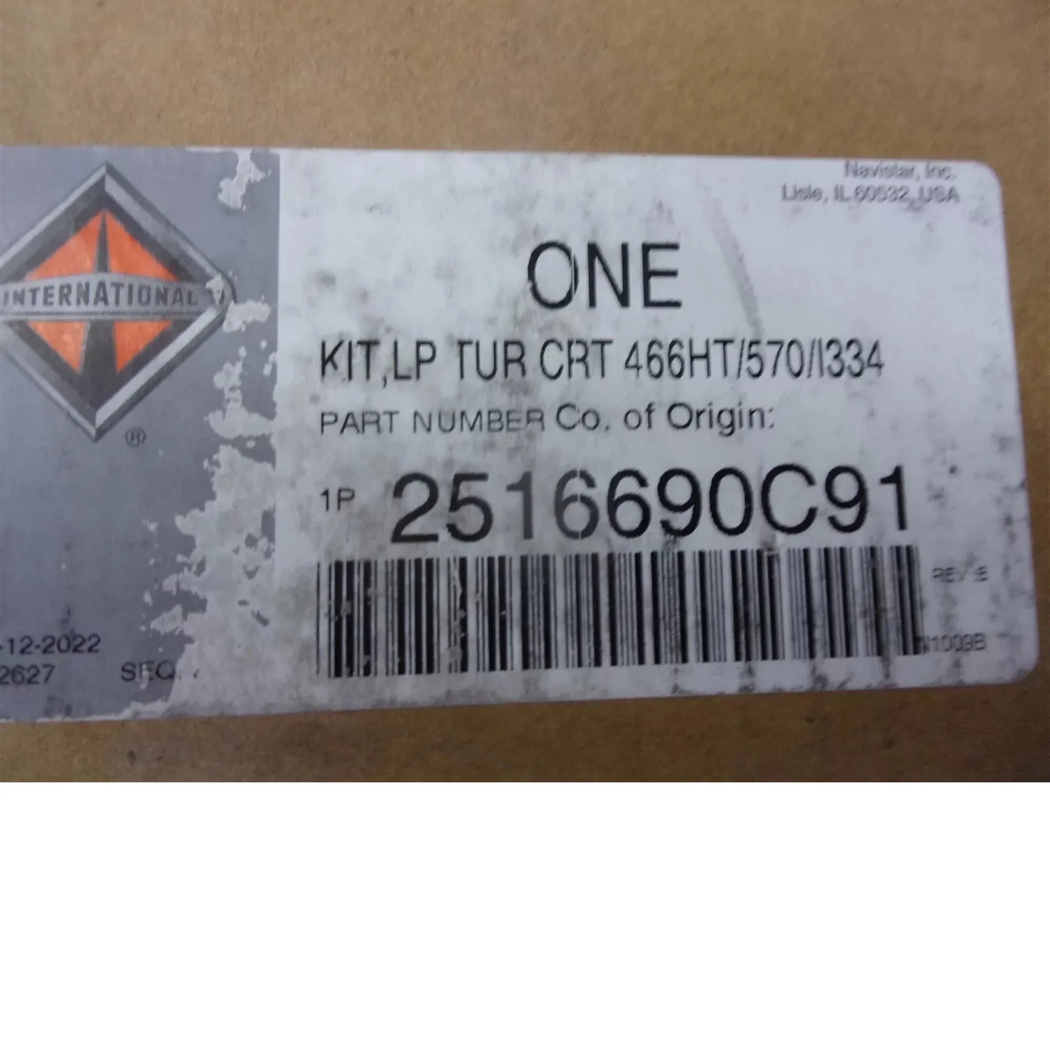 5012792R91 Genuine International Turbocharger Kit