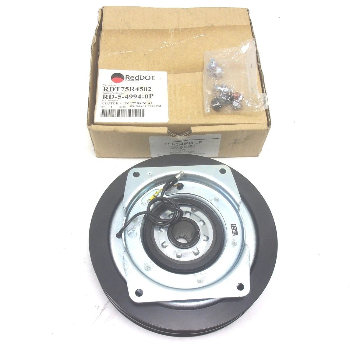 New Genuine Red Dot Heavy Duty 12V 2 Groove A/C Compressor Clutch