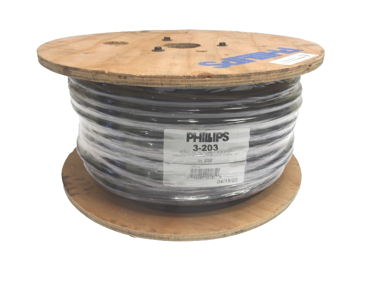 New Phillips Duraflex Bulk Trailer Cable 6 Conductor 14 Gauge 250' Spool