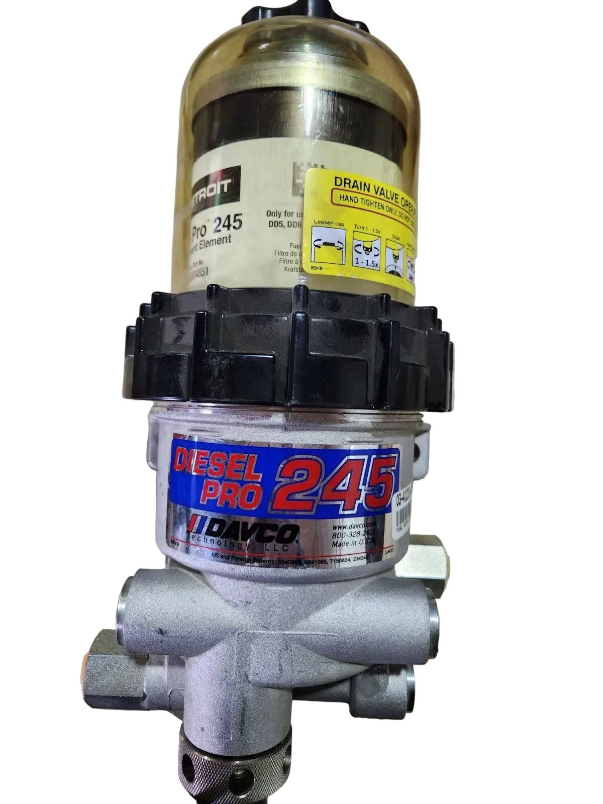 03-41210-006 Genuine Detroit Diesel Pro Davco 245, ESOC Separator Fuel Water