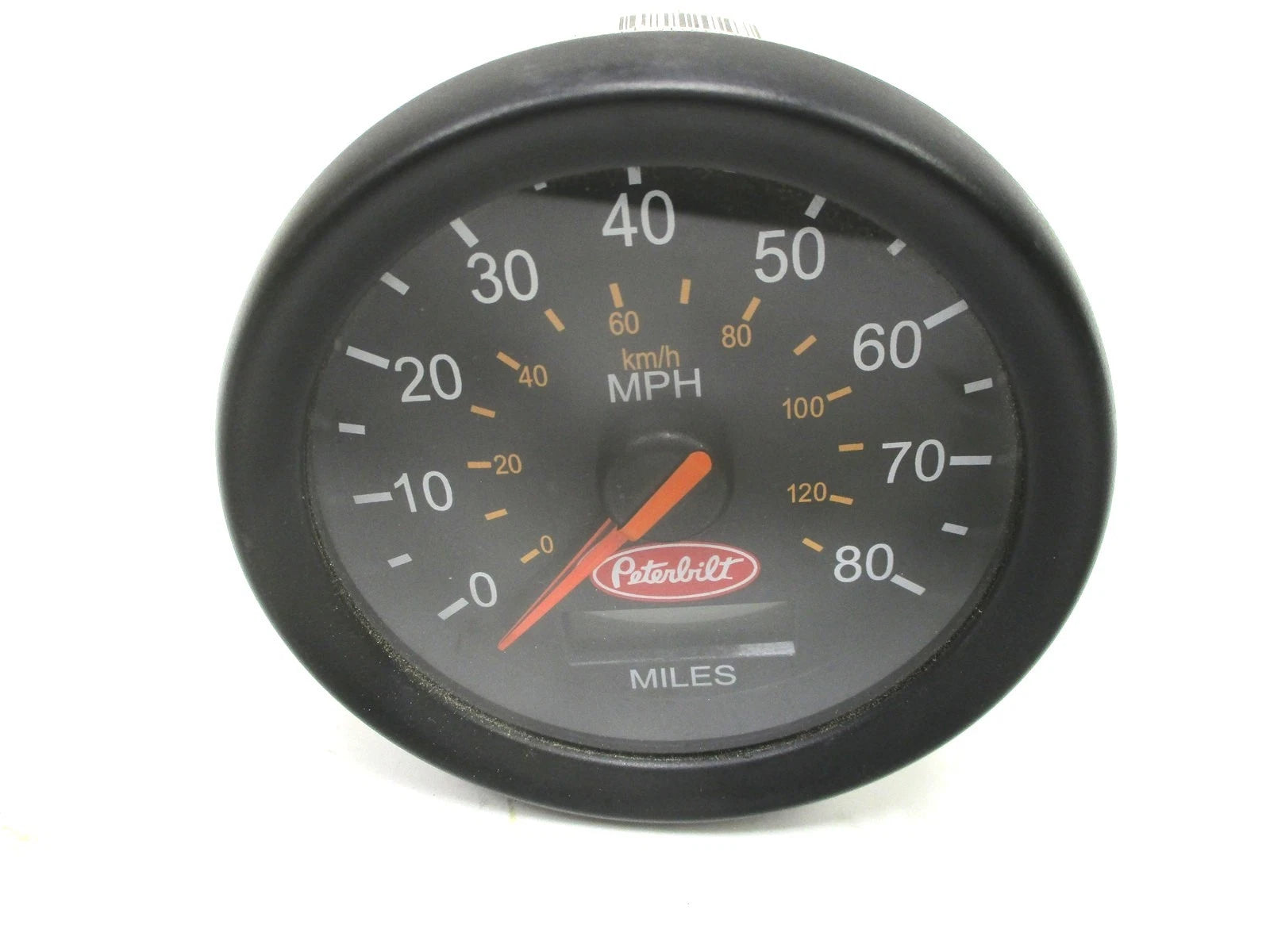 Genuine Peterbilt 387 Speedometer Black Bezel 0-80 Mph