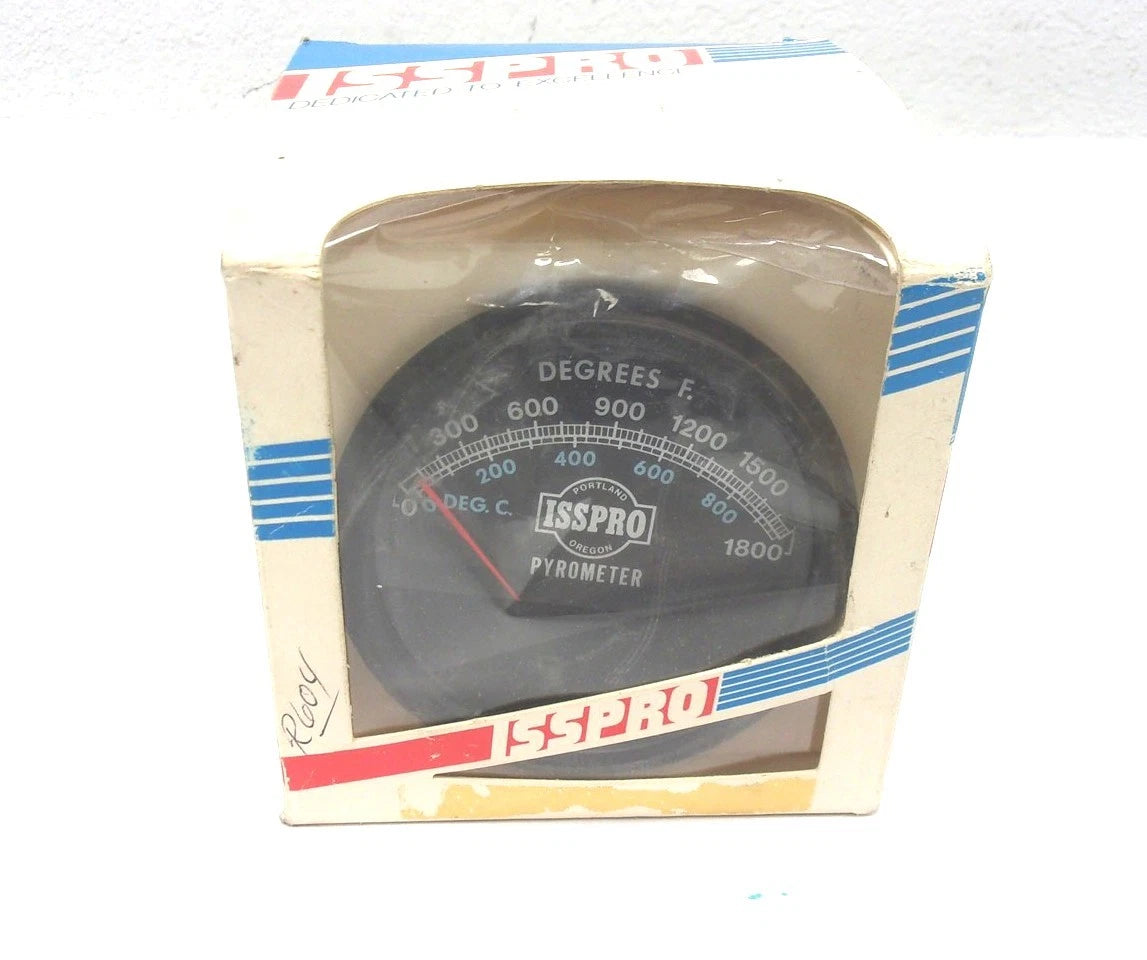New Genuine ISSPRO 3" Black Type J Pyrometer 0-1800 Degrees Fahrenheit