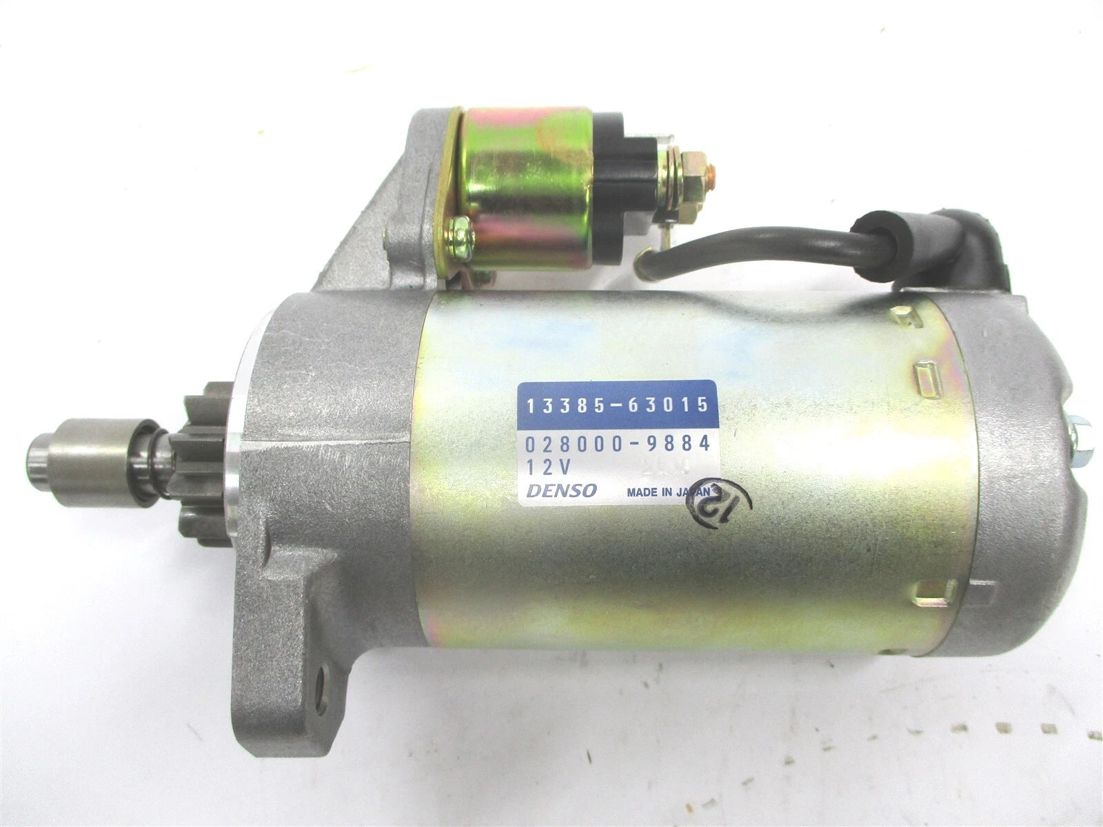 Genuine Kubota Starter 12V 10-T CCW Denso 028000-9884 13385-63015