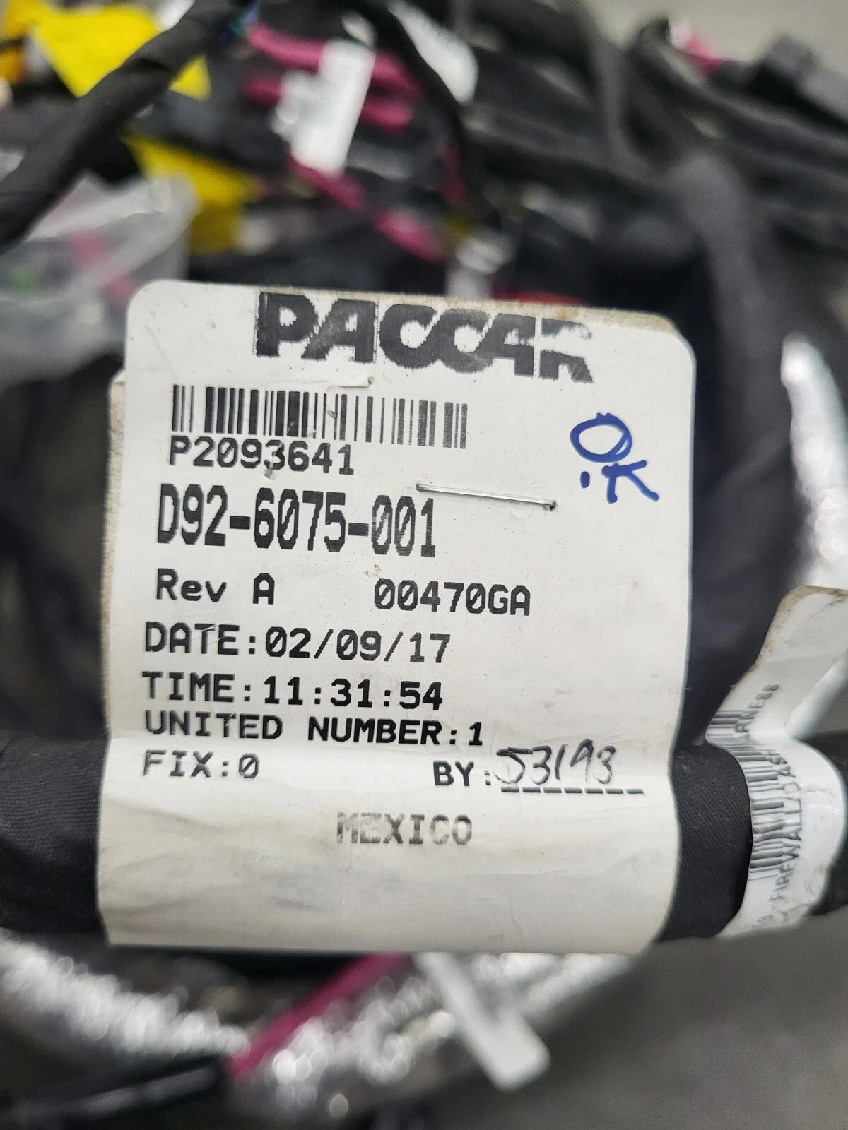 D926075001 Paccar Harness-Engine