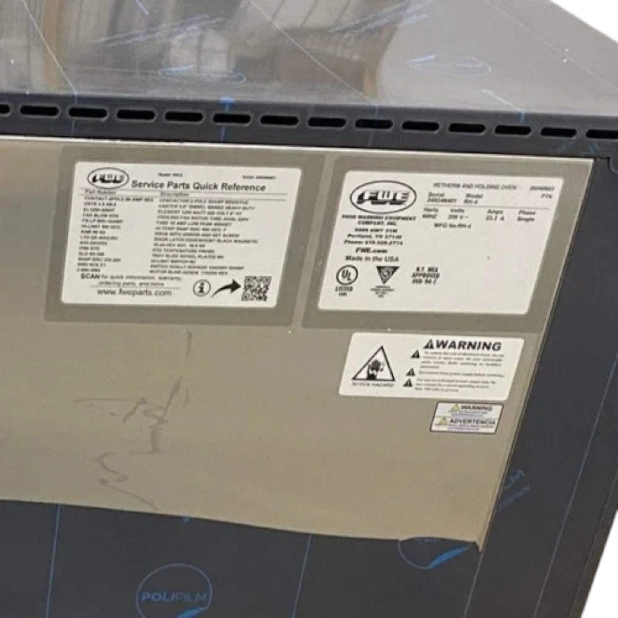 RH-4 FWE Rethermalization And Holding Cabinet