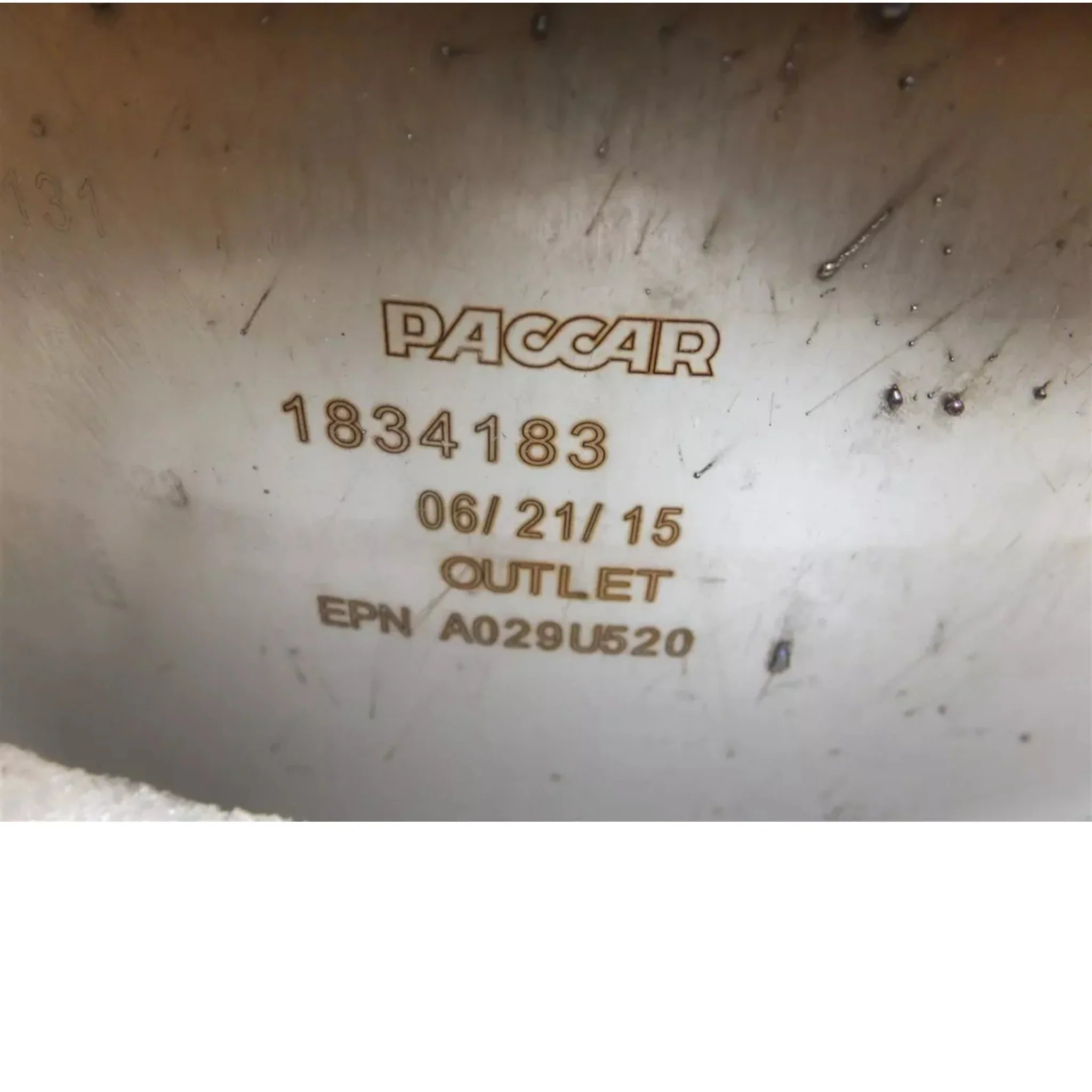 1834183 Genuine Paccar Module Aftertreatment Outlet