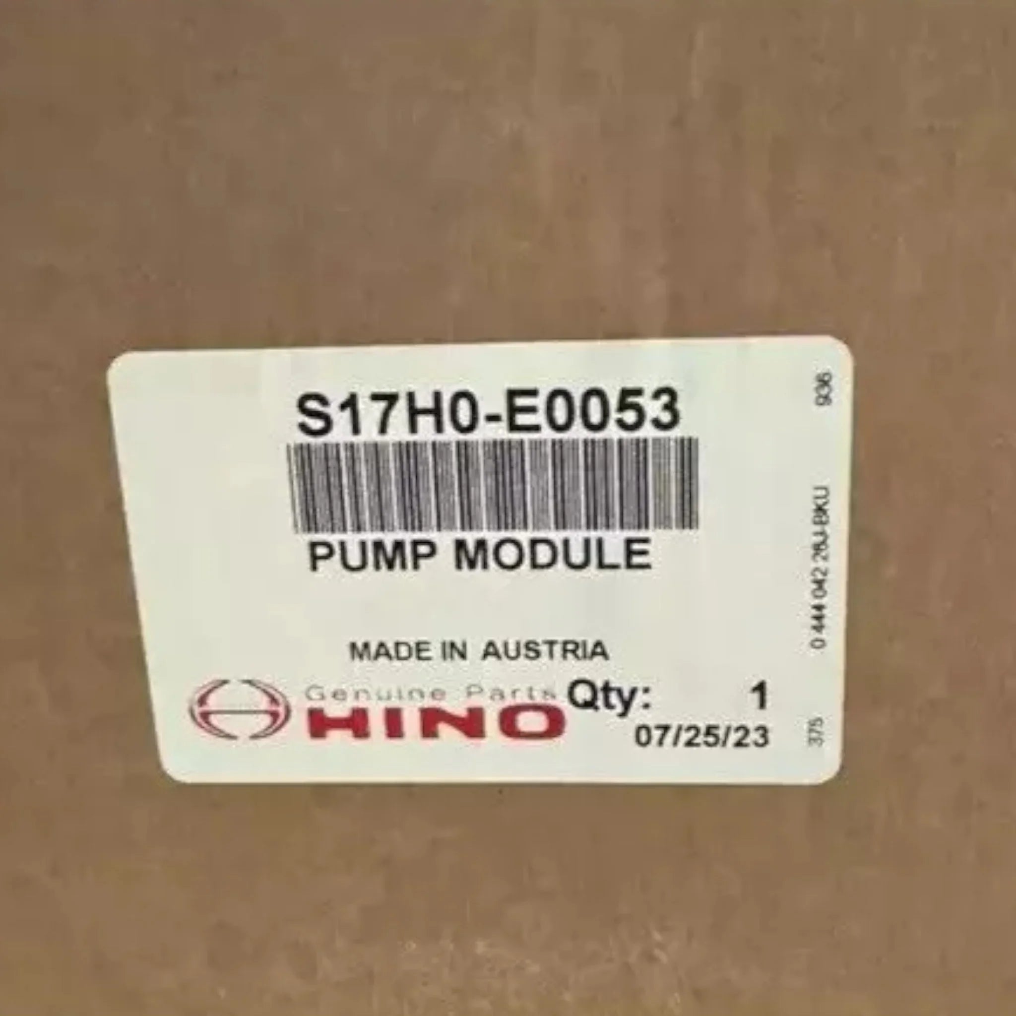 S17H0E0053 Genuine Hino DPF Pump Assembly