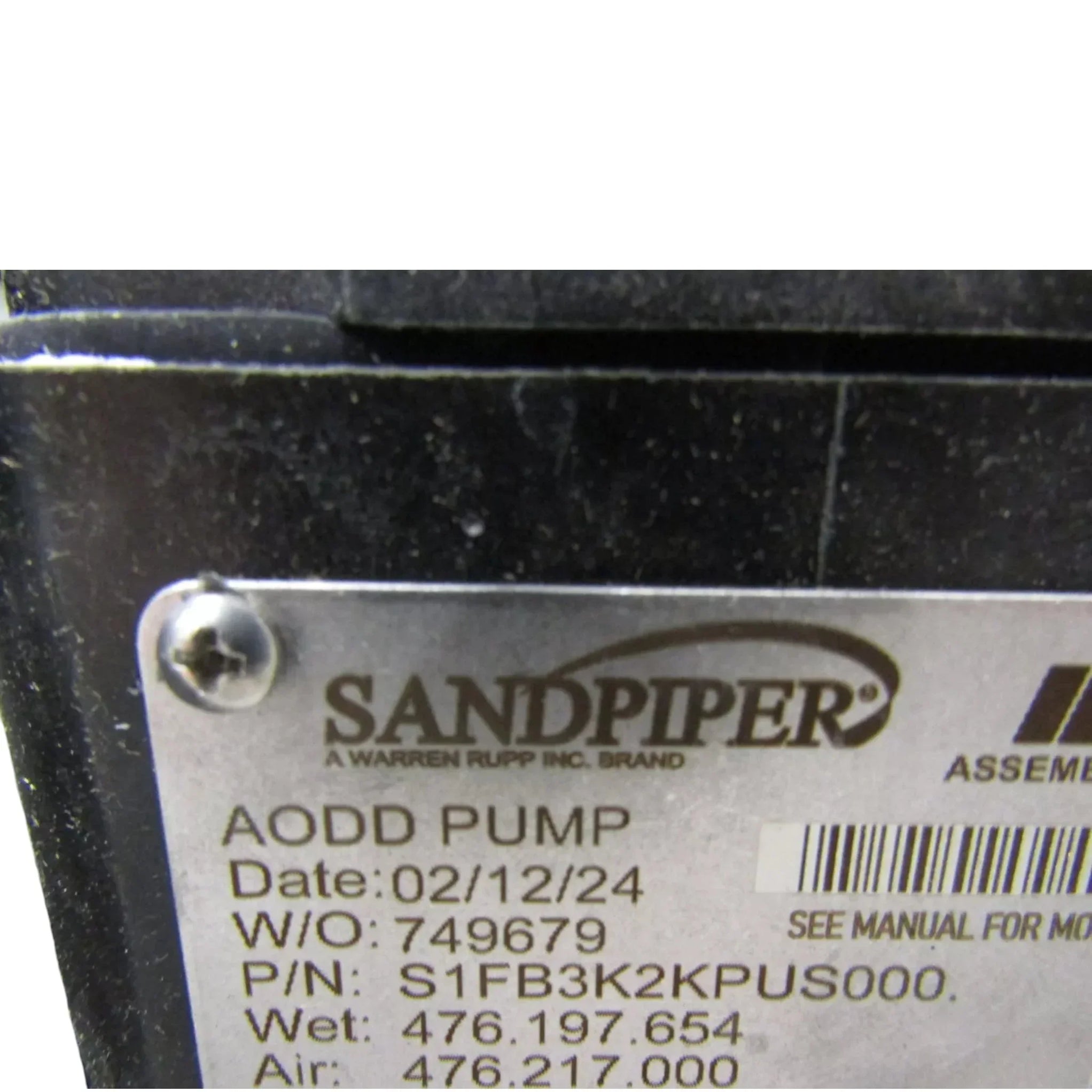 S1FB3K2KPUS000 Warren Rupp Air Powered Double Diaphragm Pump — ADVANCED ...