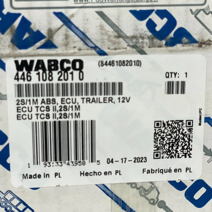 WAB4461082010 Genuine Meritor Wabco Trailer Abs - 2S/1M Ecu