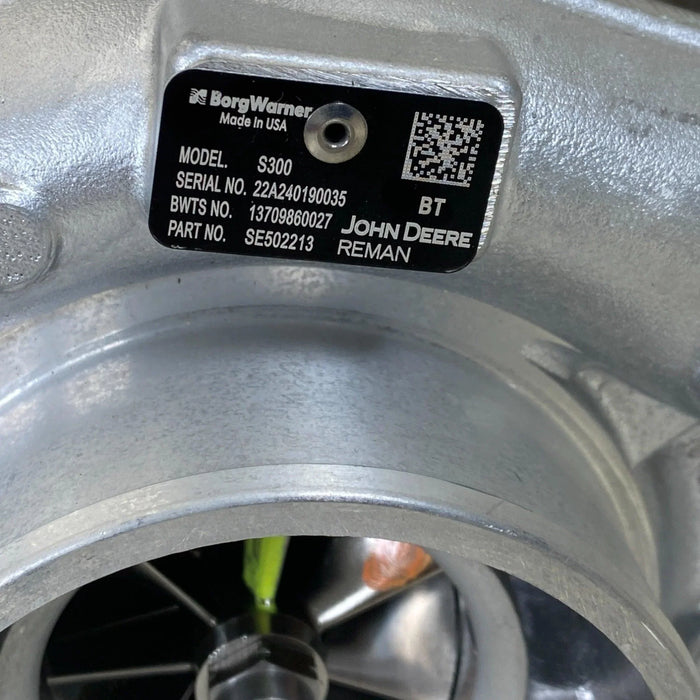 SE502213 Genuine John Deere Turbocharger S300