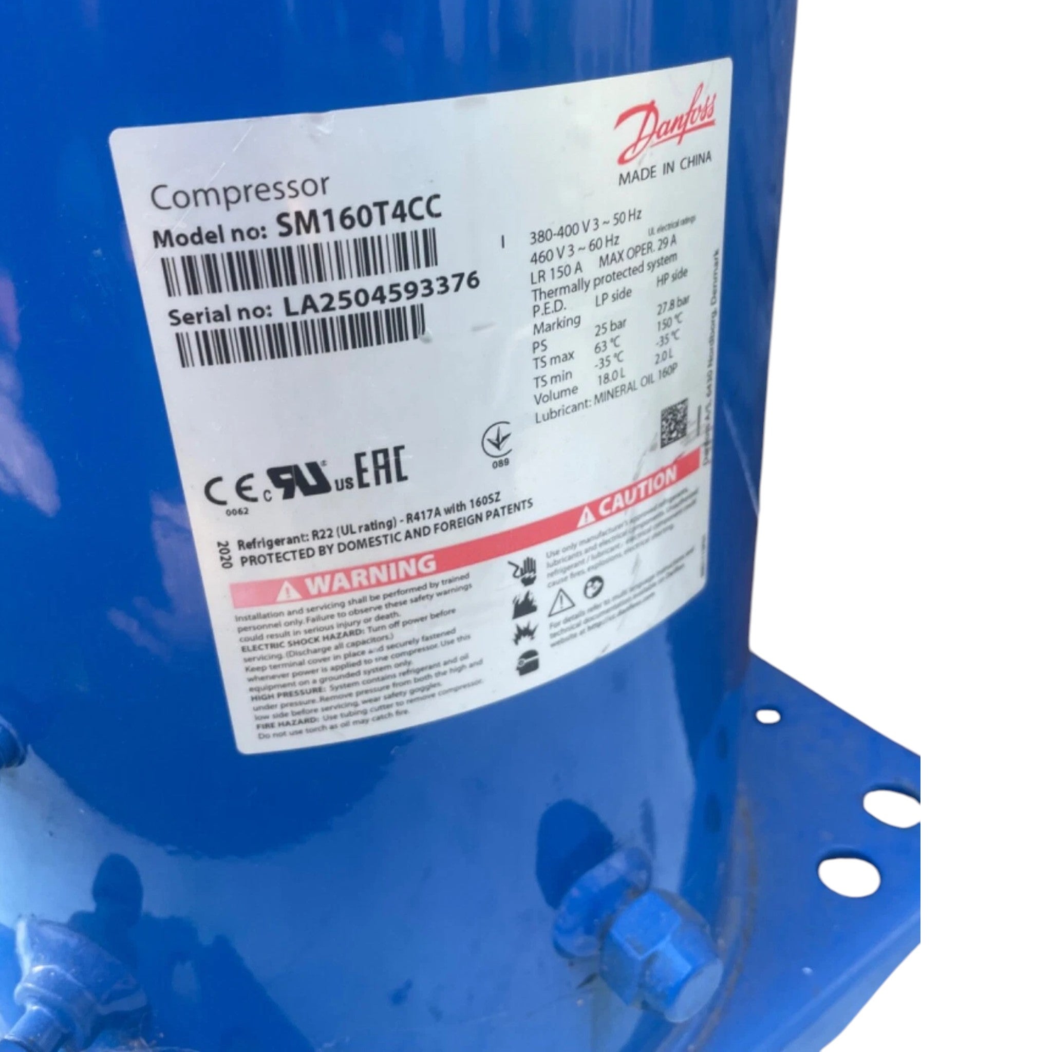 SM160T4CC Genuine Danfoss Scroll Compressor