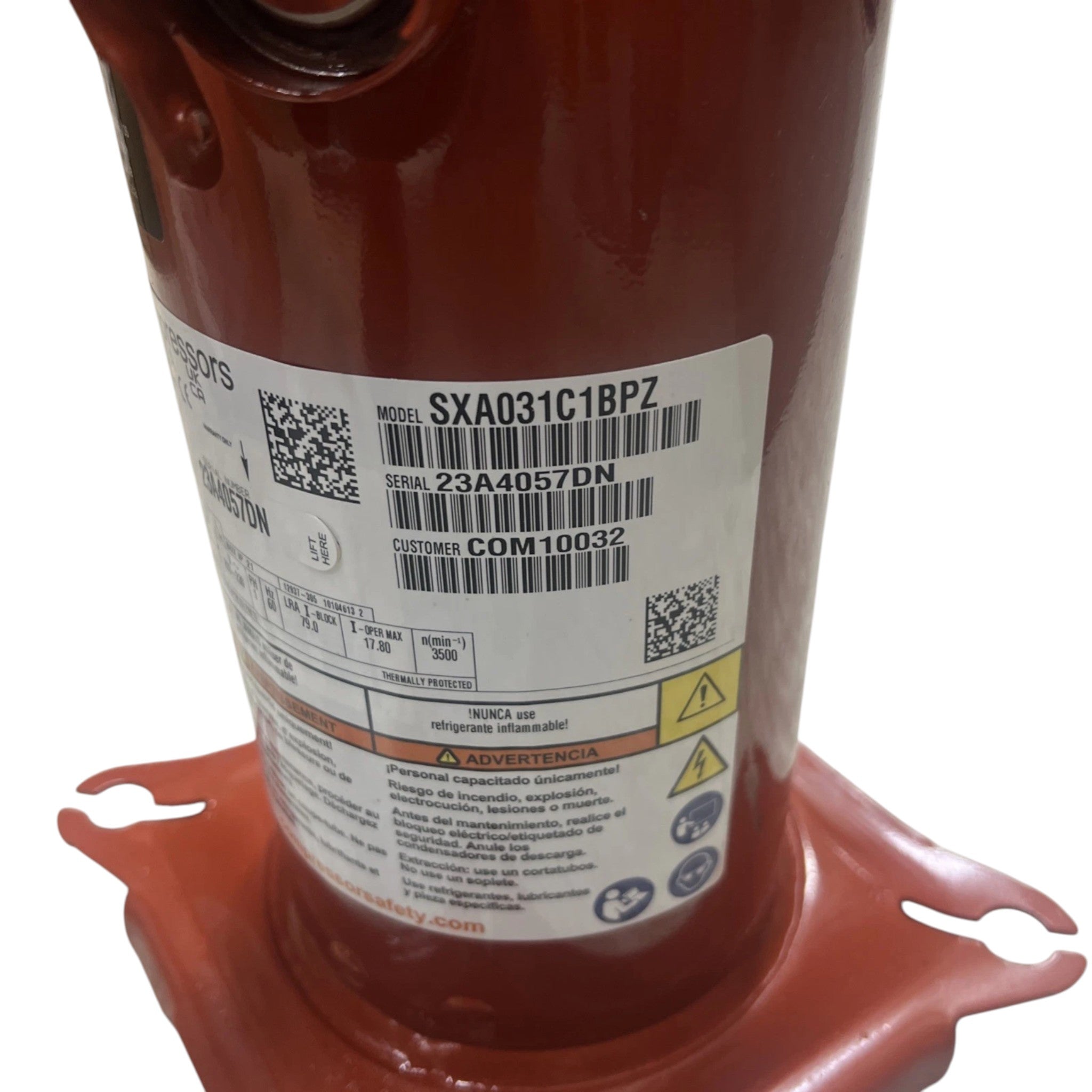 SXA031C1BPZ Alliance Scroll Compressor