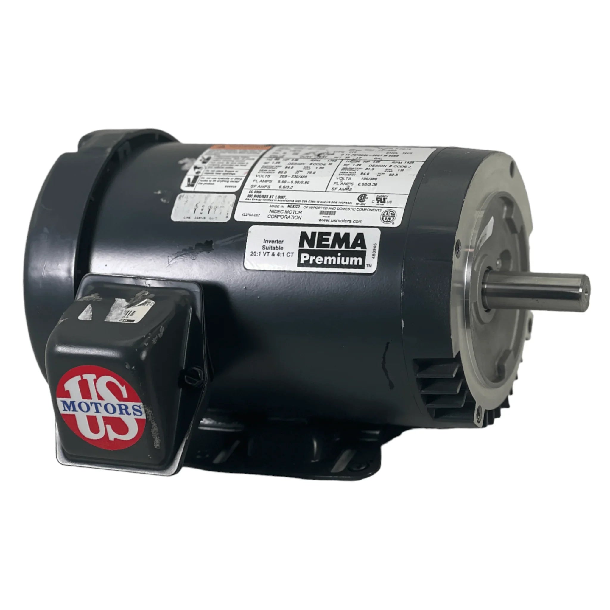 U2P2DC US Motors General Purpose Motor 2 HP - TEFC - 1750 RPM