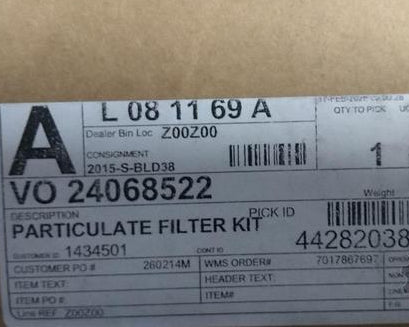 24068522 Genuine Mack Parcticulate Filter Kit