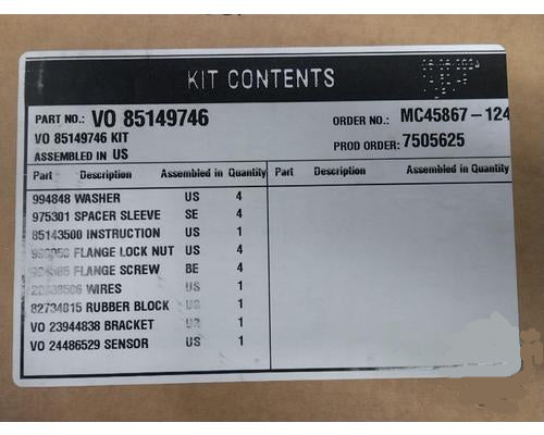 85149746 Genuine Mack Front Radar Kit