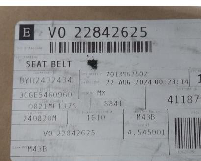 22842625 Genuine Mack Seat Belt