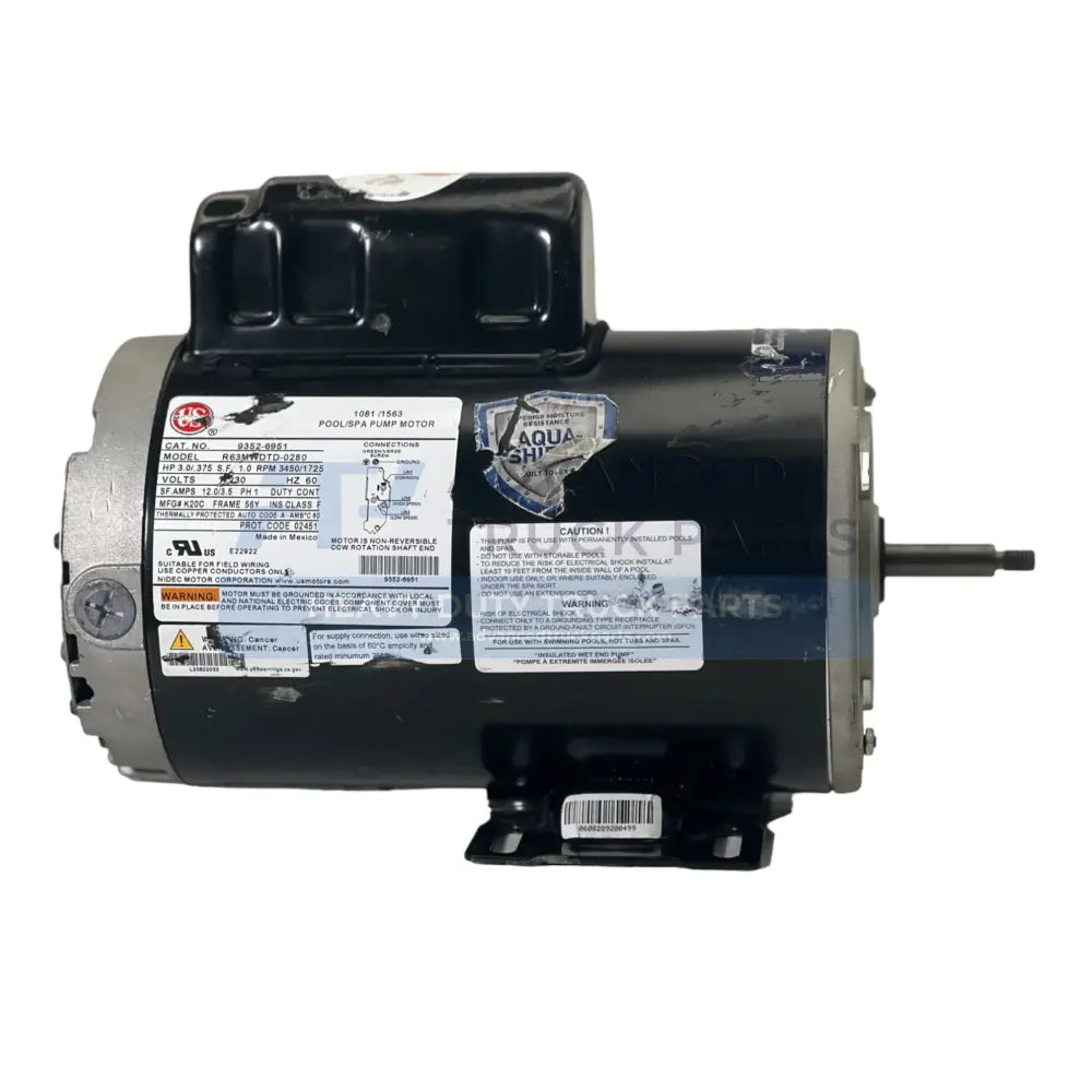 9352-6951 Us Motors Spa Motor R63Mwdtd-0280 Model