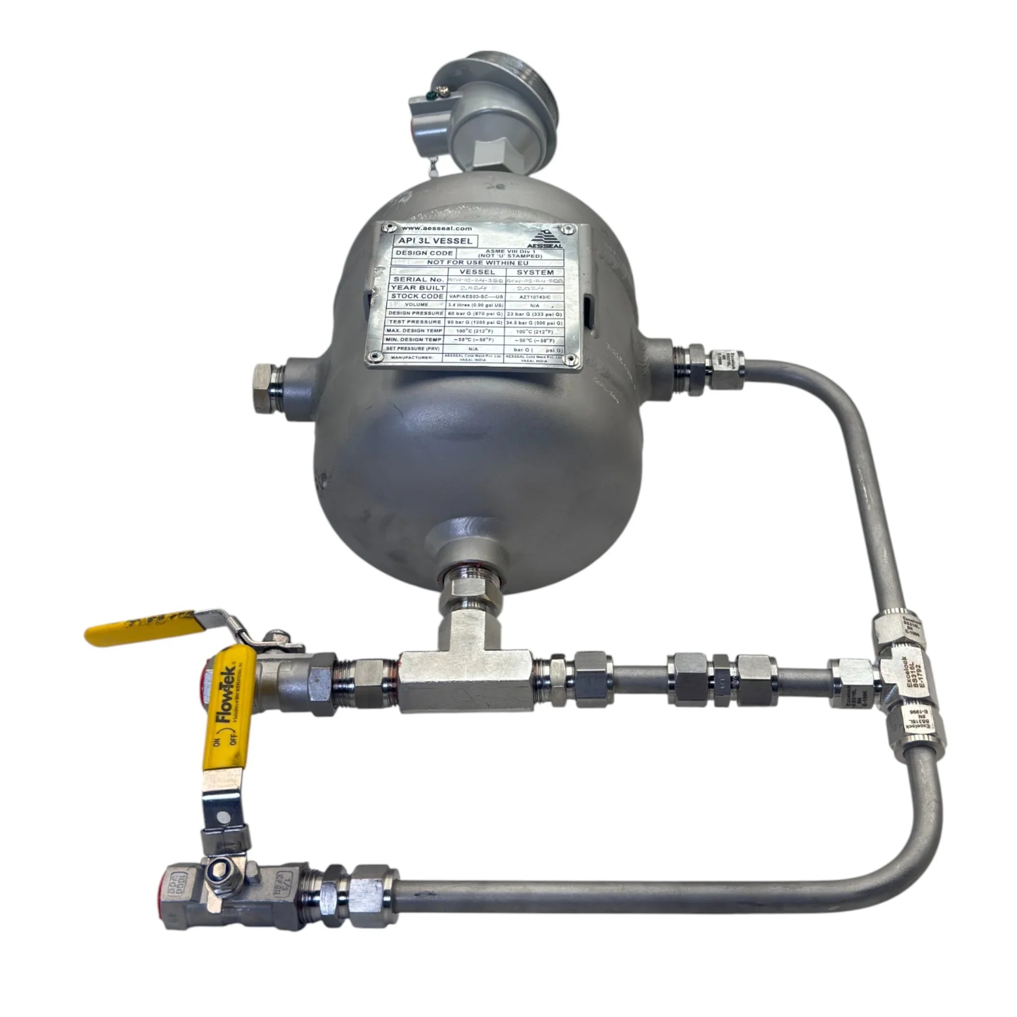 VAP/AES03-SC Aesseal API 3L Vessel