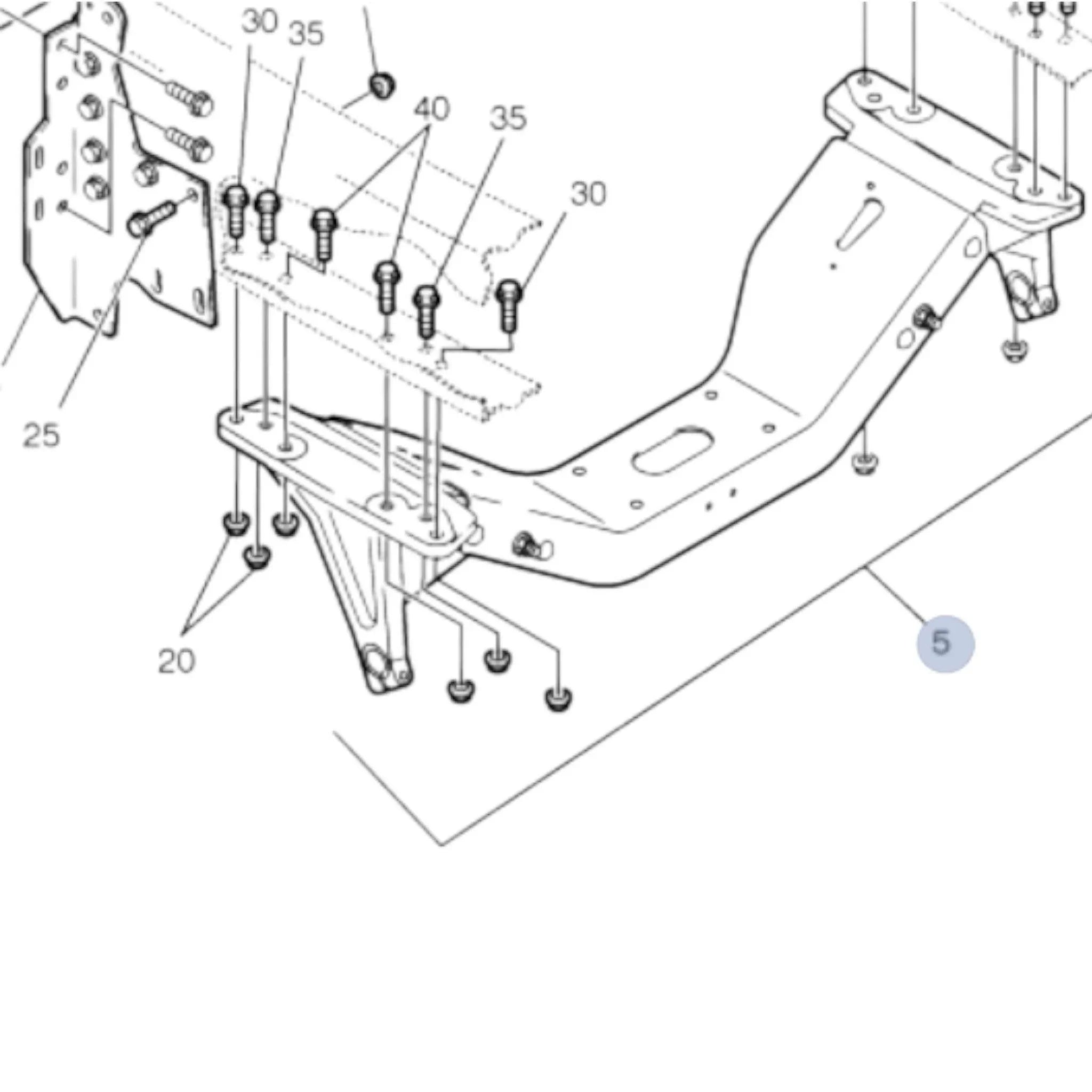 20503290 Genuine Volvo Cross Member - Truck To Trailer