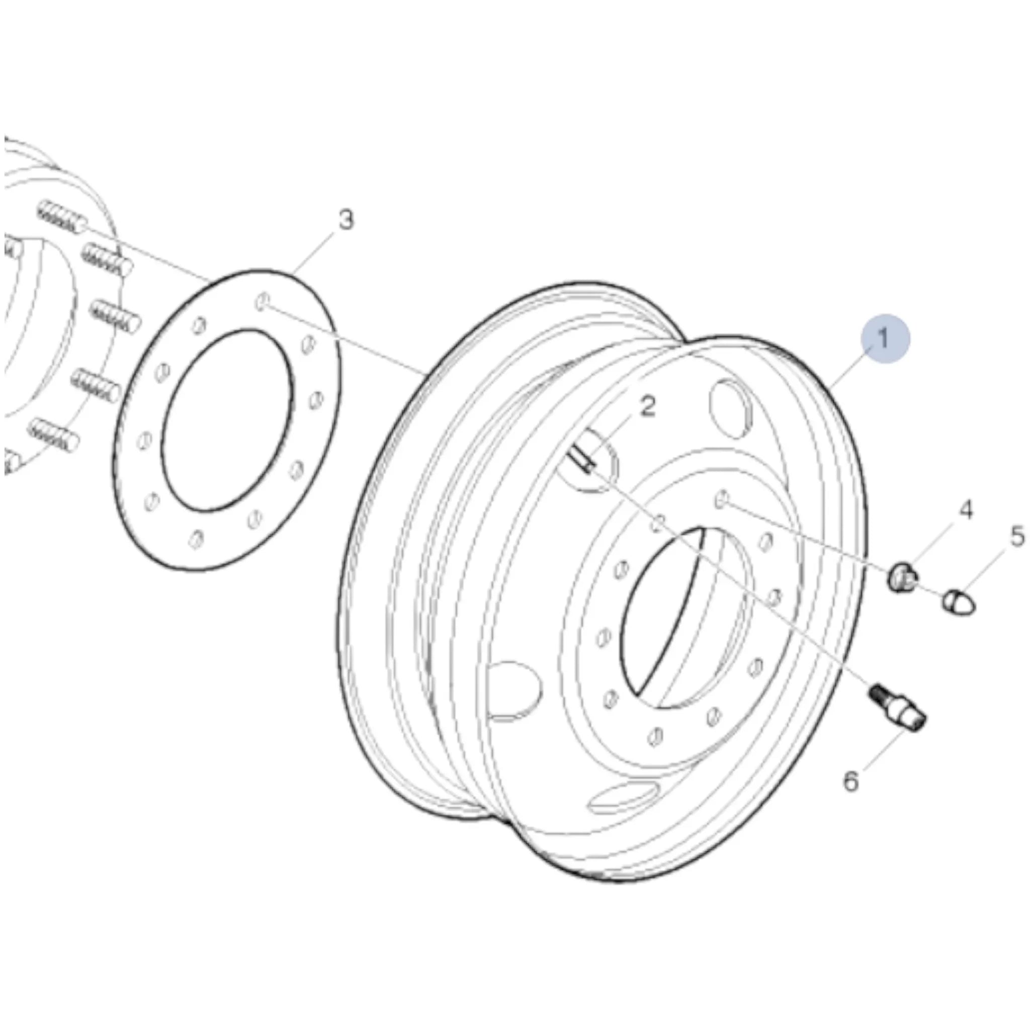 23833272 Genuine Volvo Disc Wheel - Truck To Trailer
