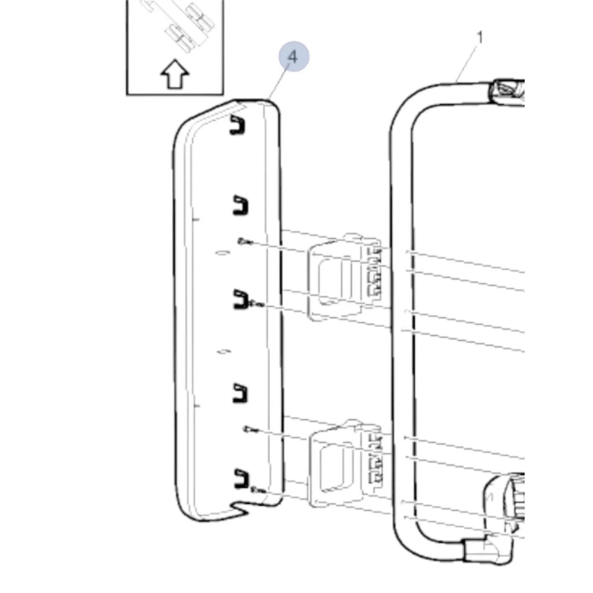85145876 Genuine Volvo Left Mirror Back Cover - Truck To Trailer