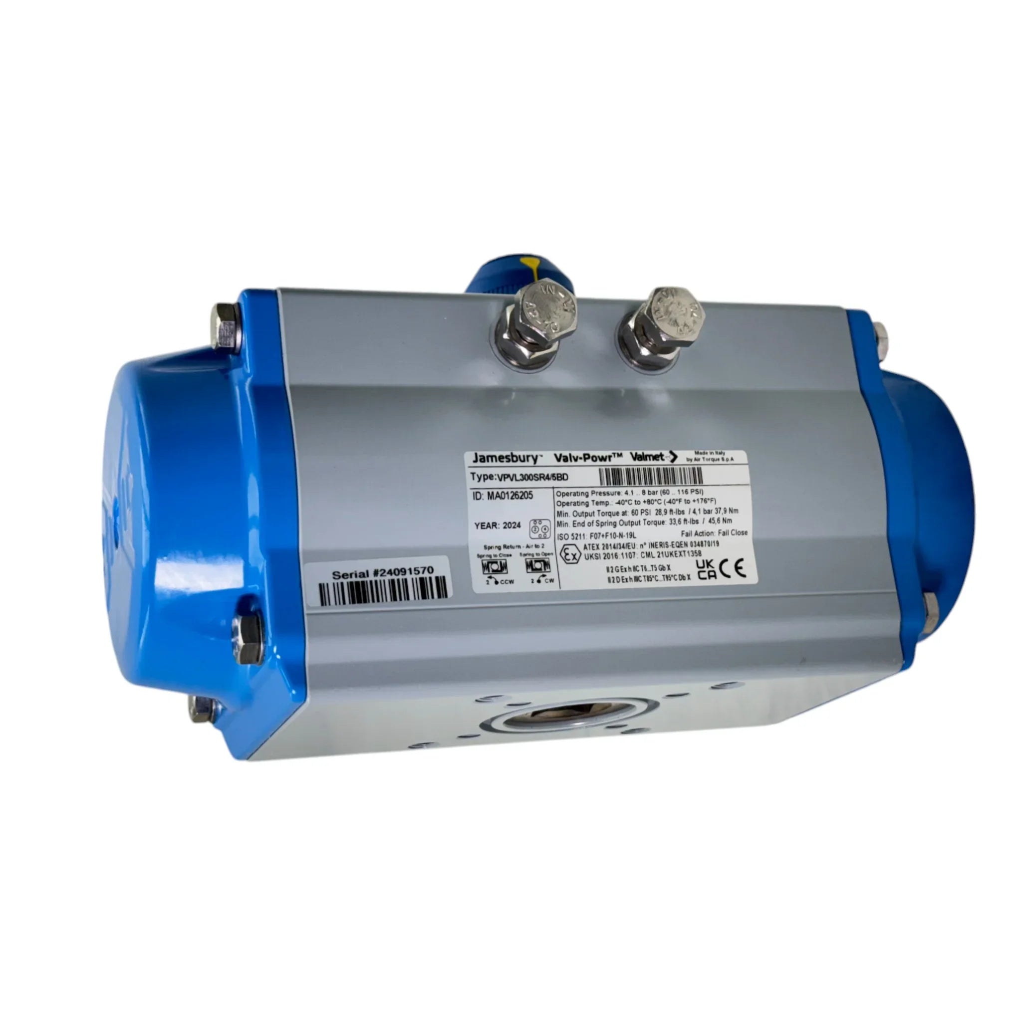 VPVL300SR4/5BD Jamebury Valv-Powr Spring Return Pneumatic Actuator