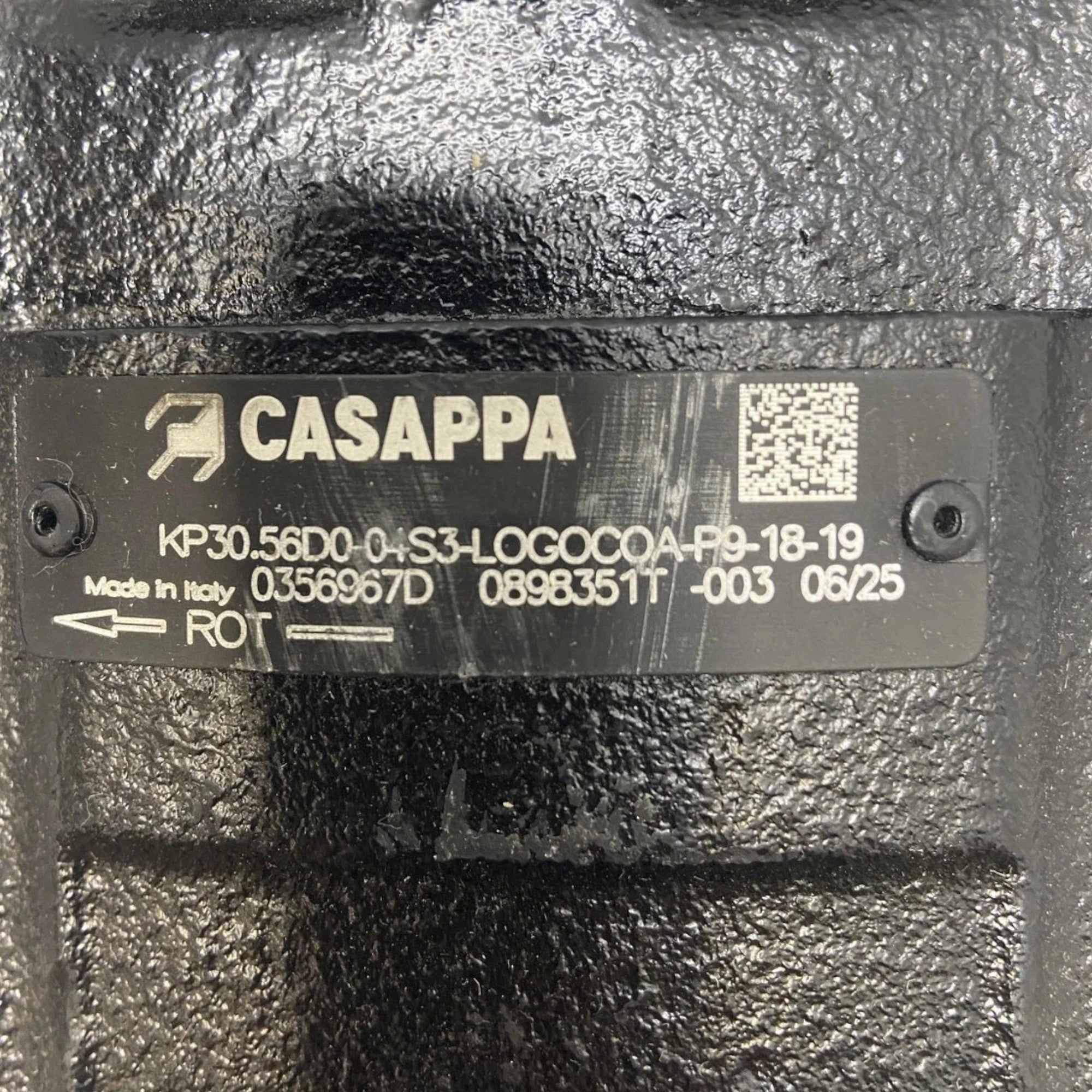 KP30.56D0-04S3-LOGO COA-P9-18-19 Casappa Hydraulic Gear Pump