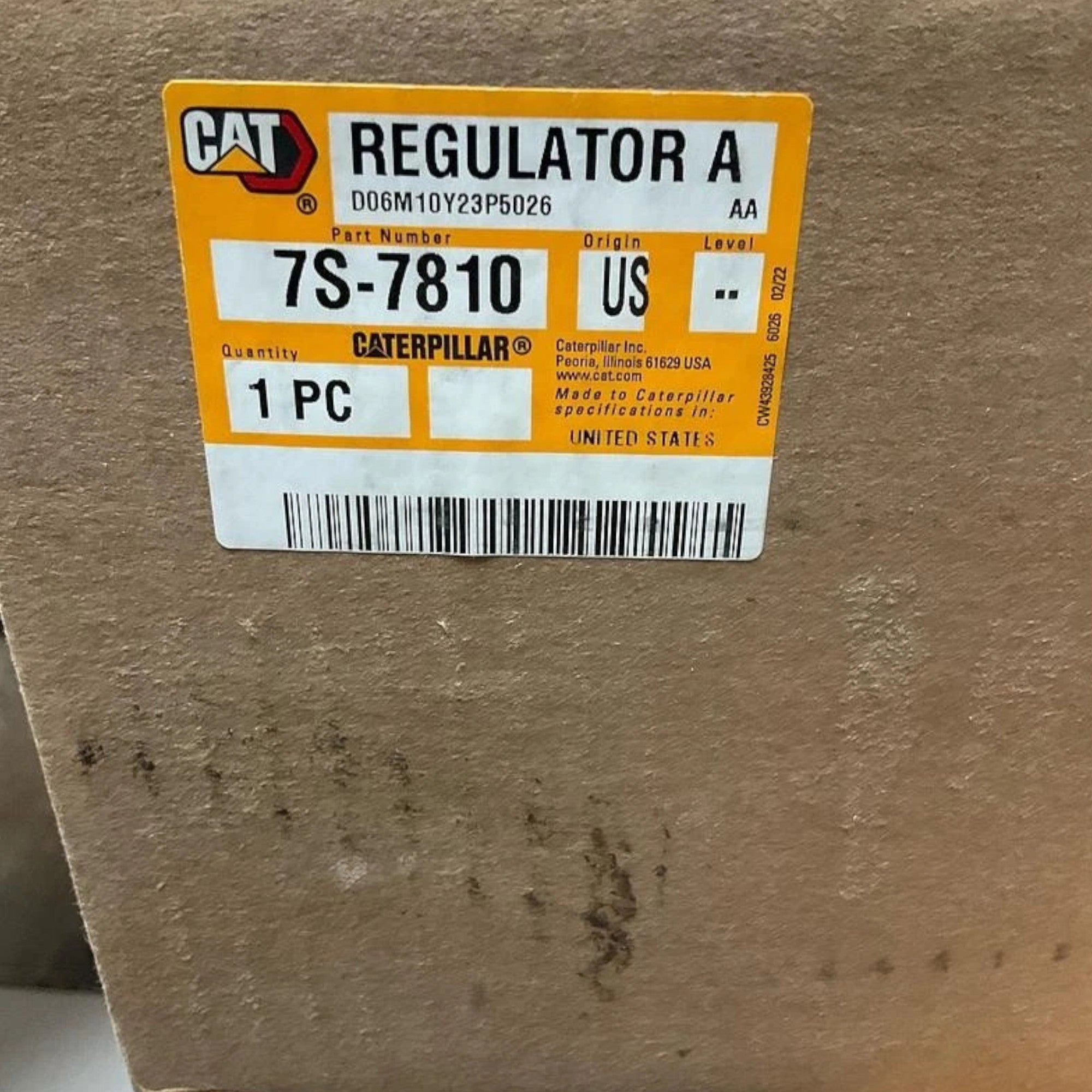 7S7810 Genuine CAT Turbo Pressure Regulator