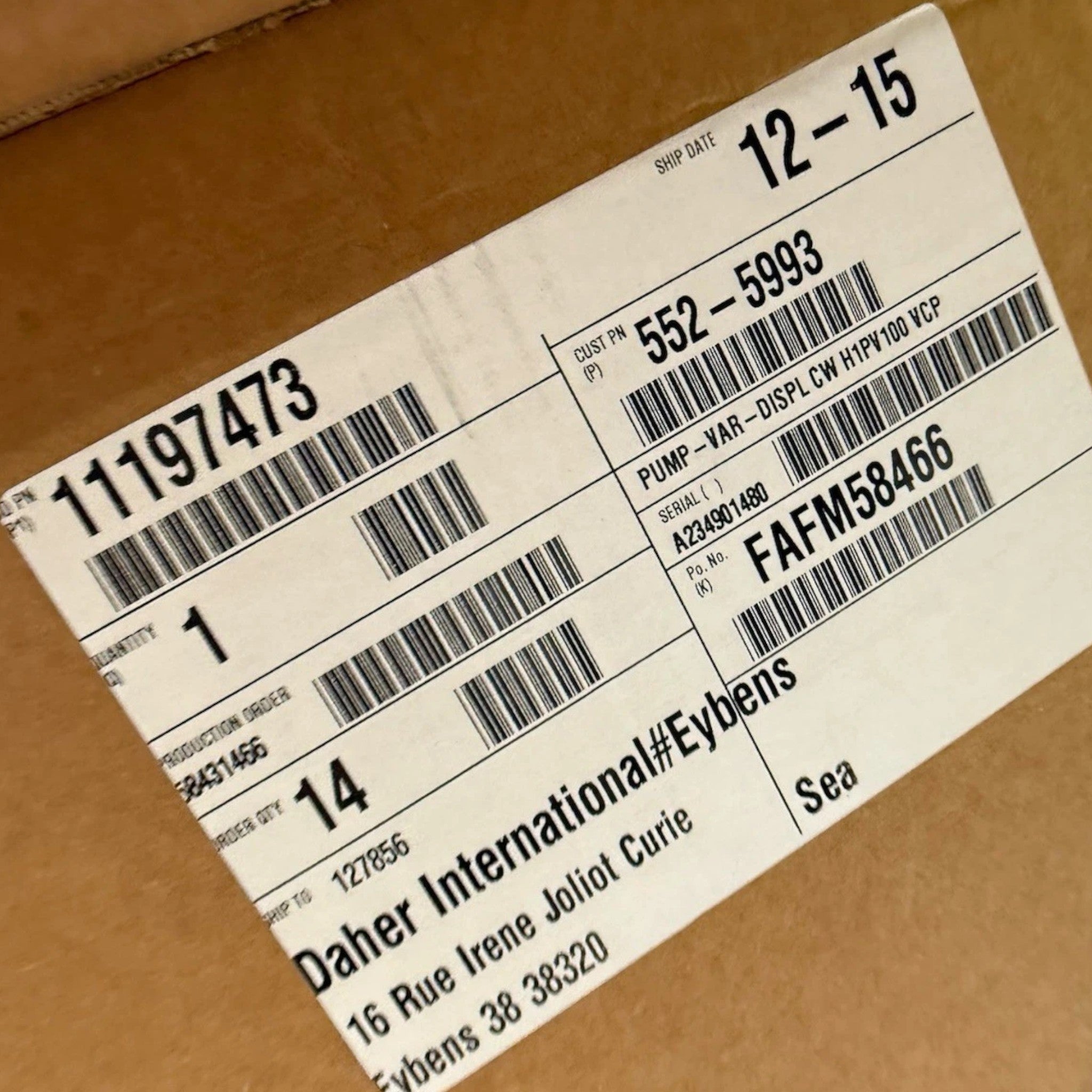 552-5993 Genuine CAT Pump GP-PS