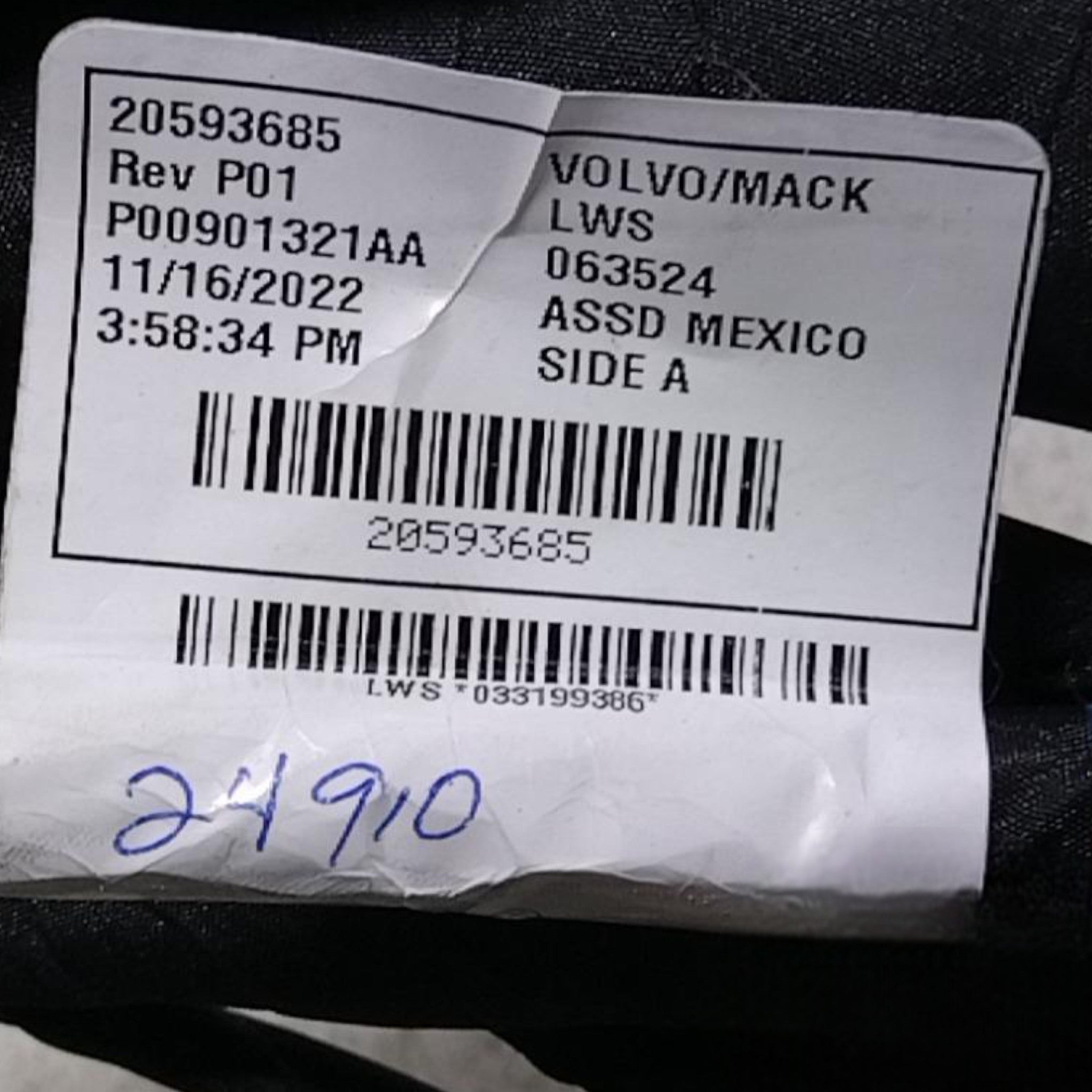 20593685 Genuine Mack Wiring Harness