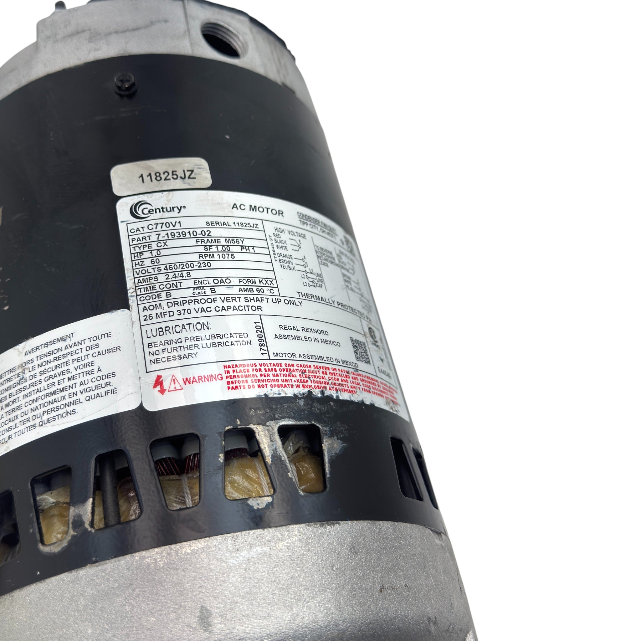 C770V1 Genuine Century Condenser Fan Motor 460/200-230V