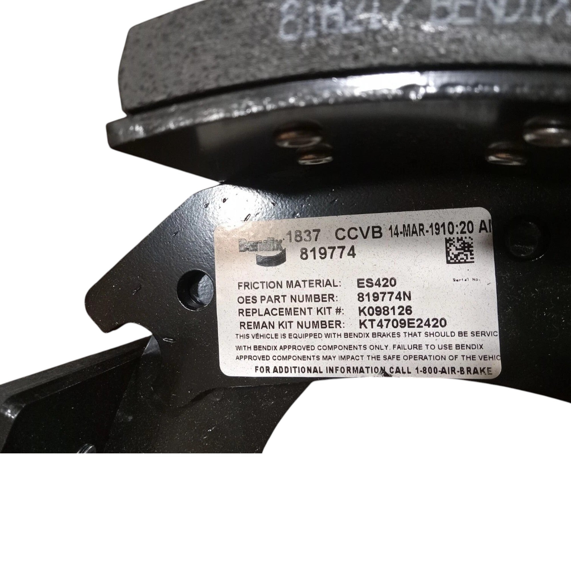 K098126 Genuine Bendix Drum Brake Shoe and Lining Asm