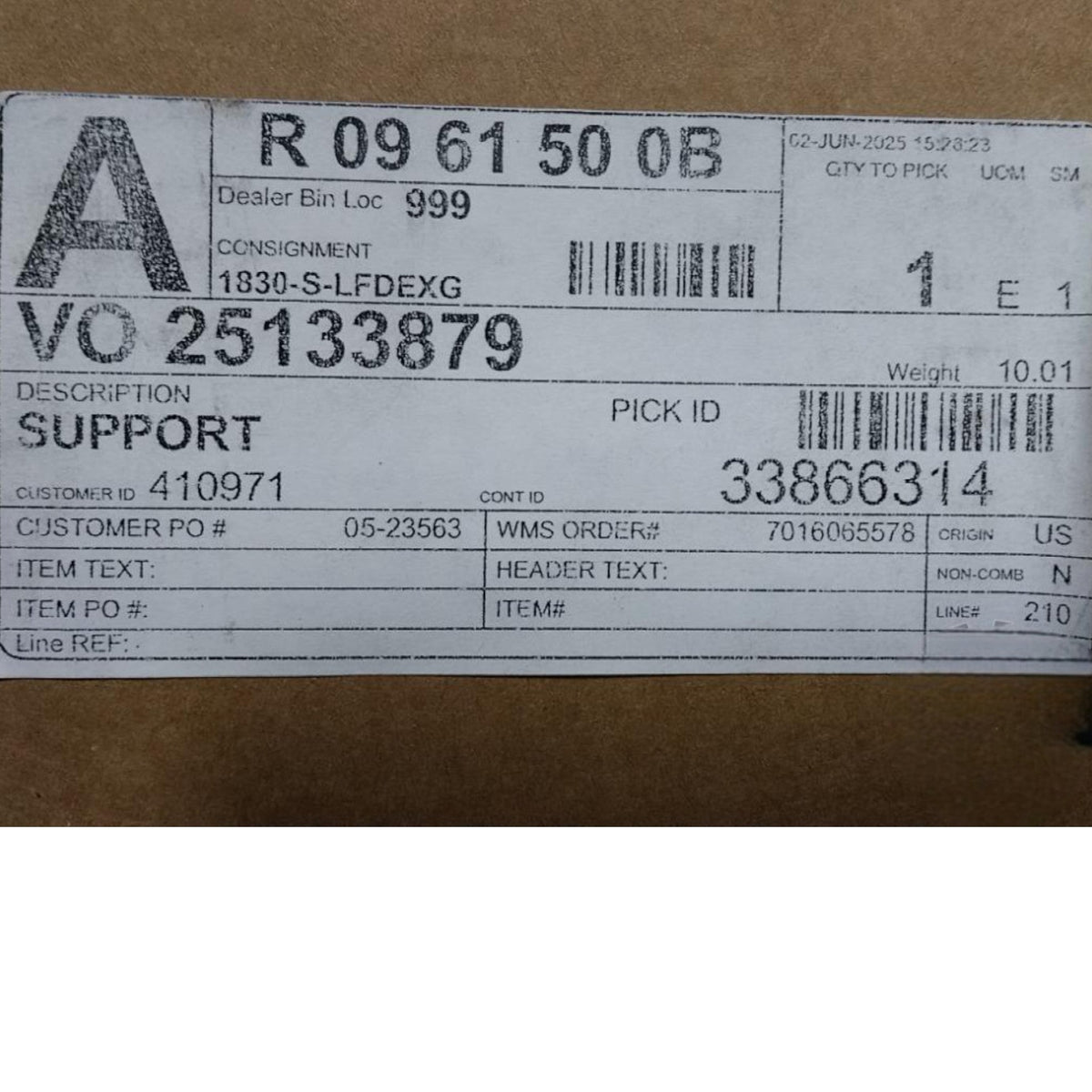 25133879 Genuine Mack Support