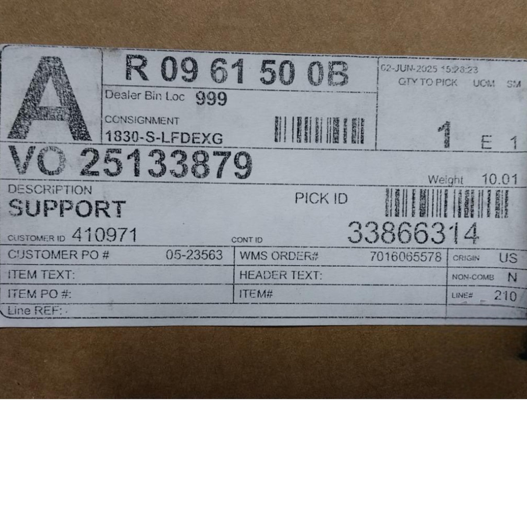 25133879 Genuine Mack Support