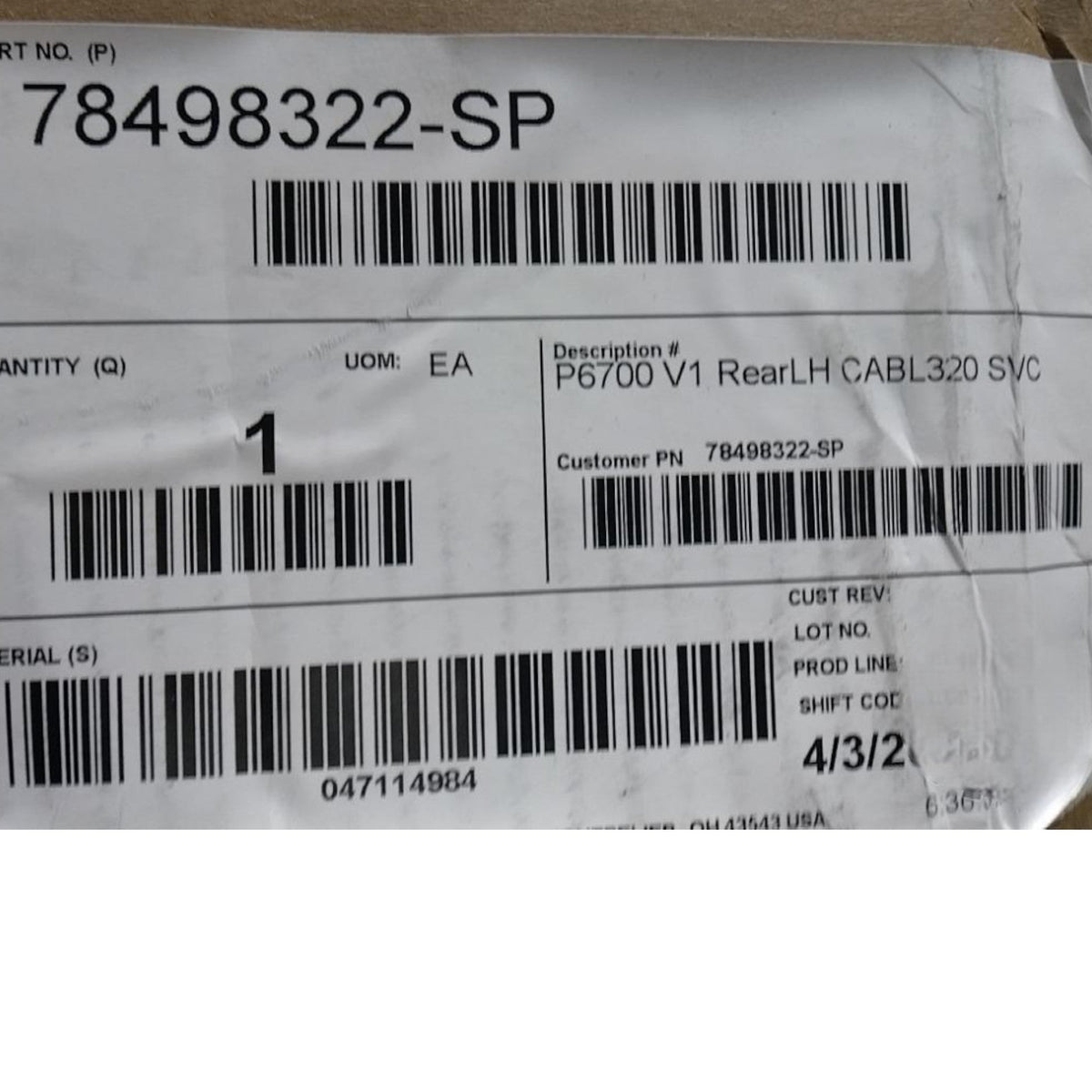 78498322 Genuine Mack Air Deflector