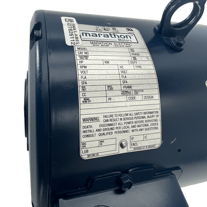 XVE182TTDW16308AAM Genuine Marathon Electric Motor 230/460V 3Phase - ADVANCED TRUCK PARTS